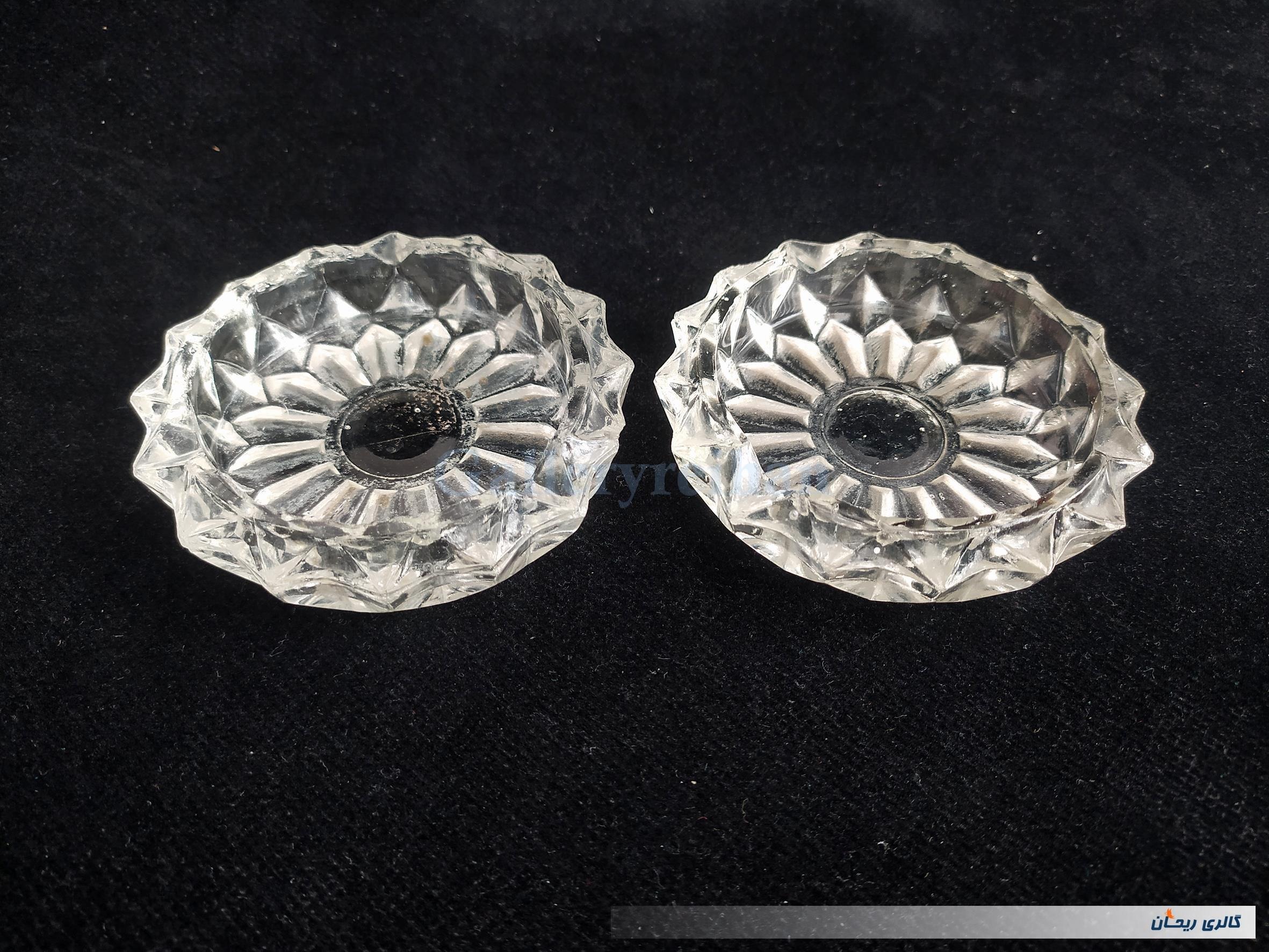 2عدد زیر سیگاری کوچک بلوری قدیمی (کد3-47692)
