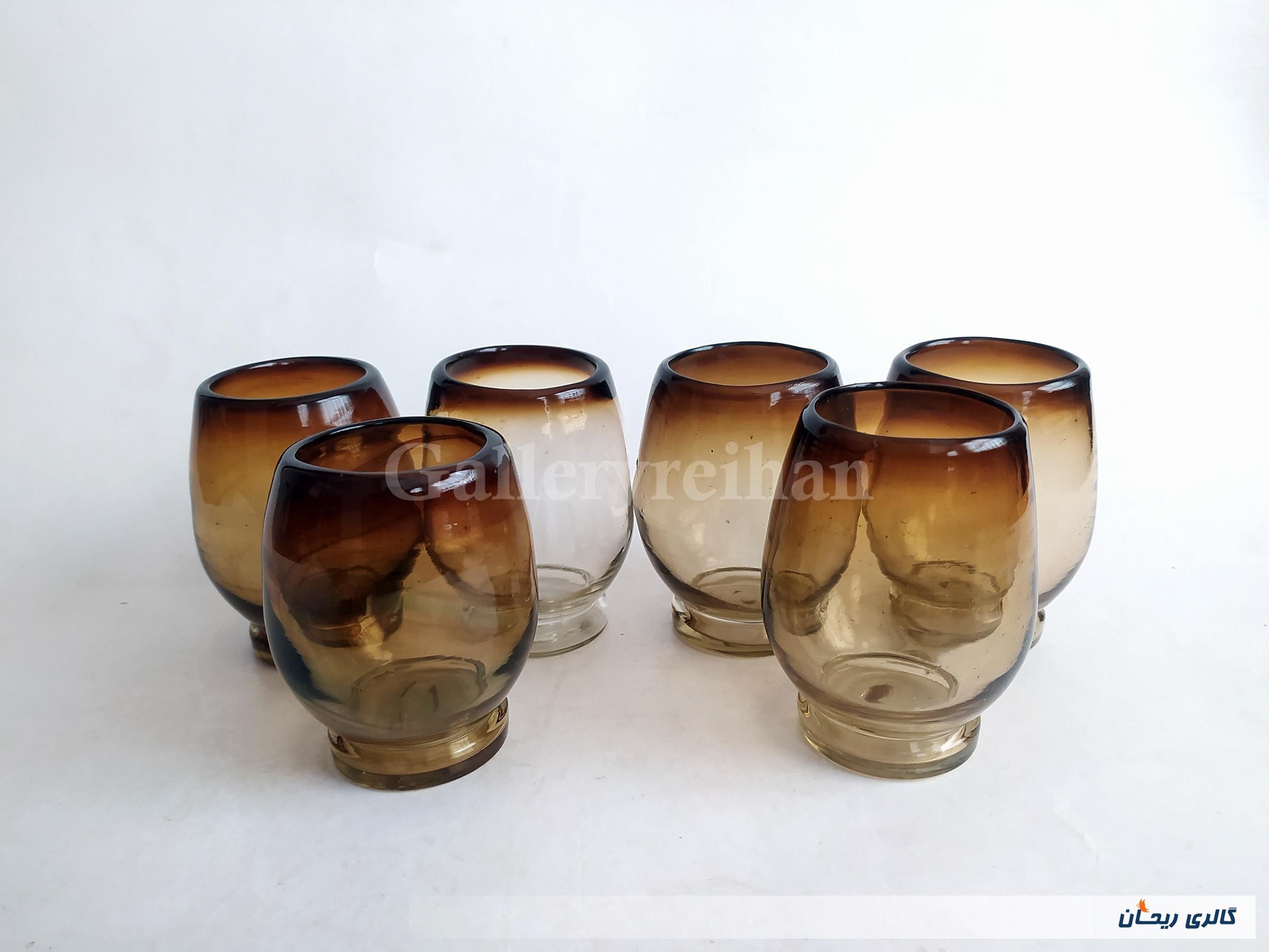 6 عدد لیوان دستساز شیشه ای (کد47548)