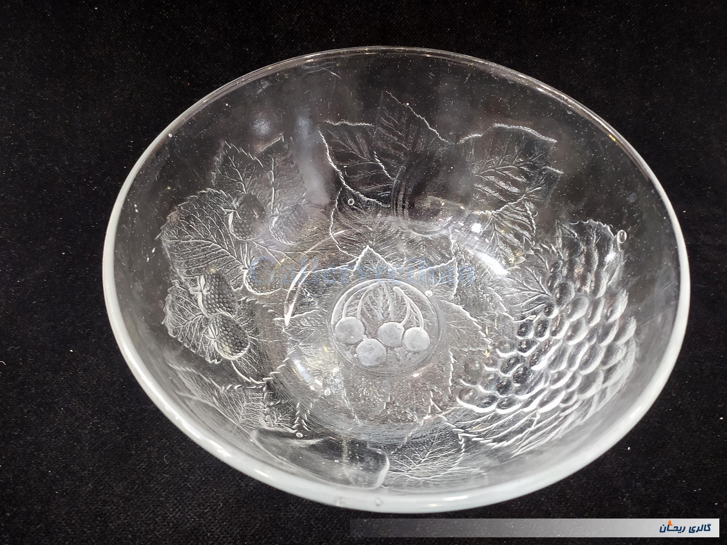 میوه خوری یا کاسه شیشه ای طرح برجسته (کد47715)