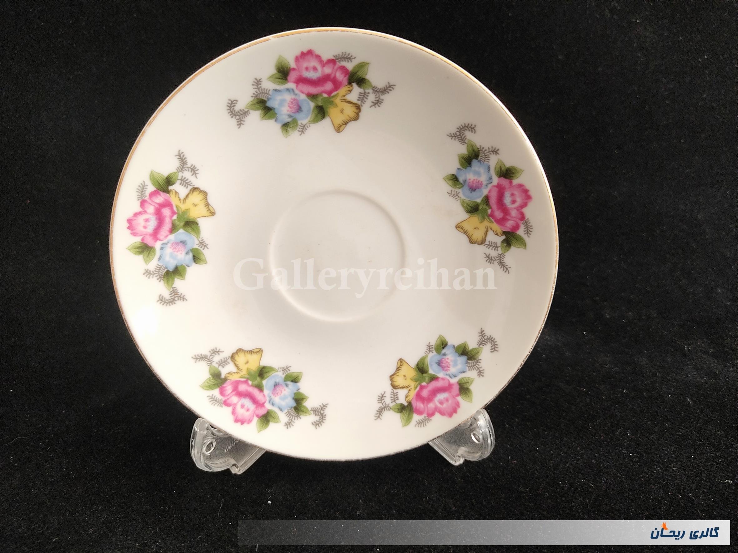 دیوارکوب یا زیر فنجانی قدیمی طرح گل رنگی (کد47797)