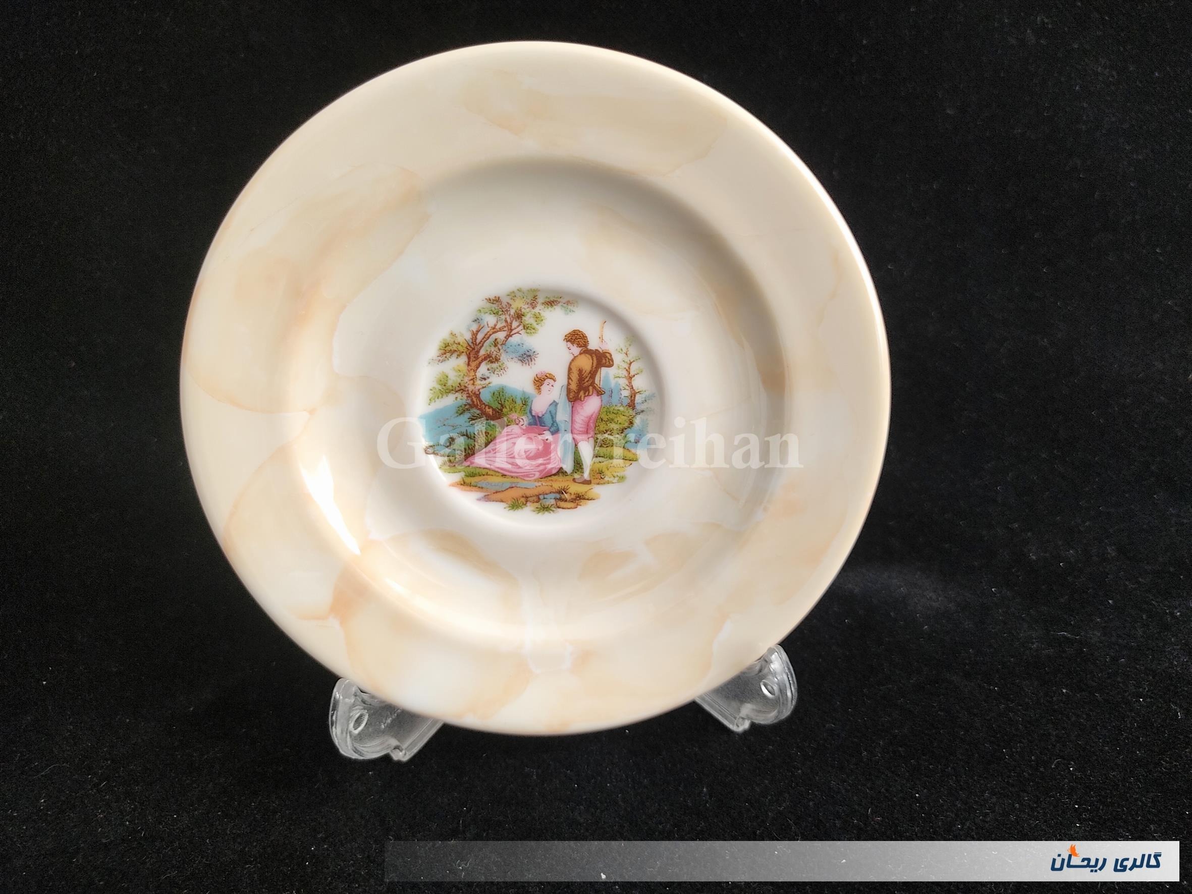 دیوارکوب یا زیرفنجانی لیلی و مجنون قدیمی (کد47800)