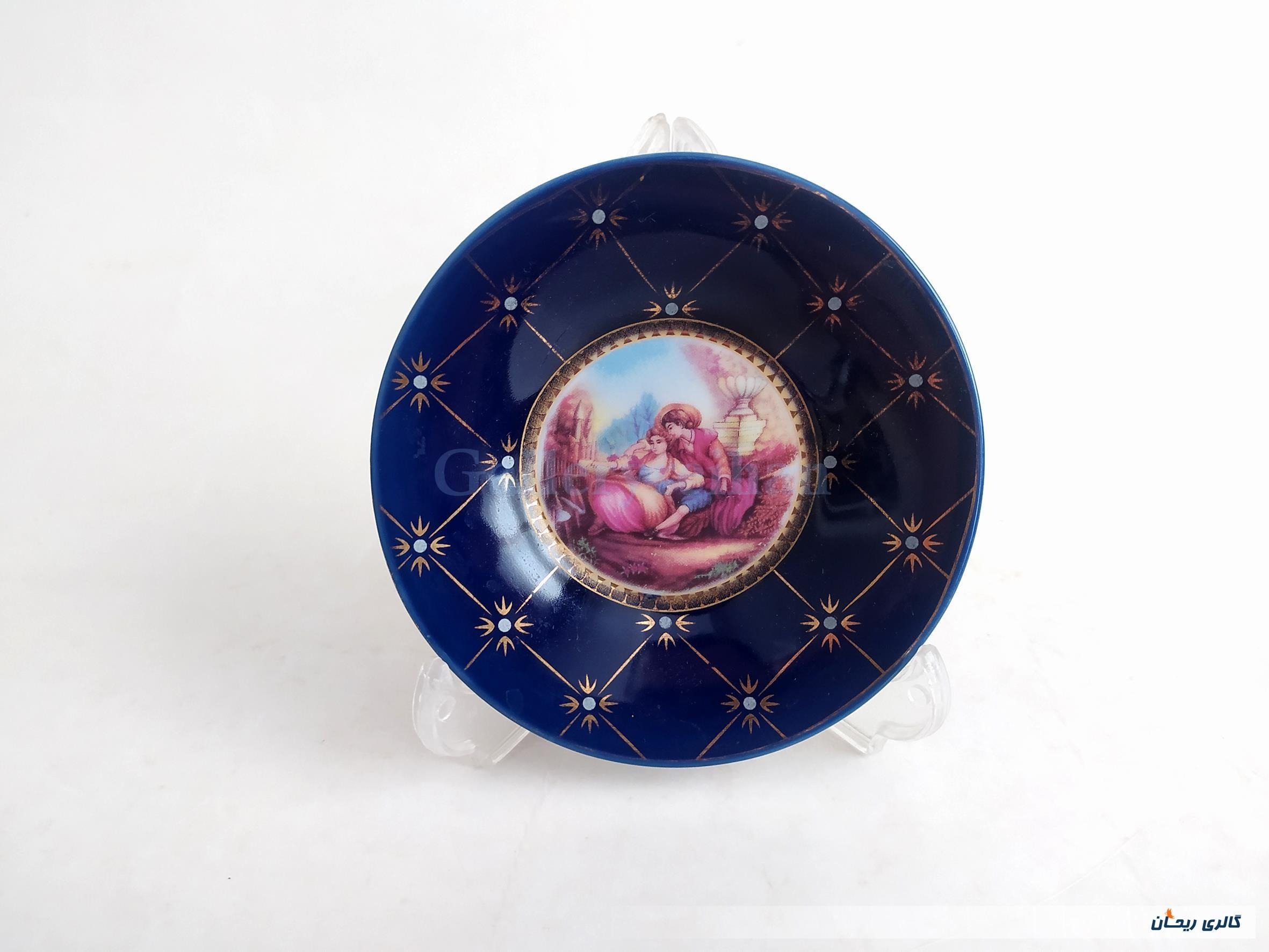 دیوارکوب یا نعلبکی لیلی و مجنون سورمه ای (کد45614)