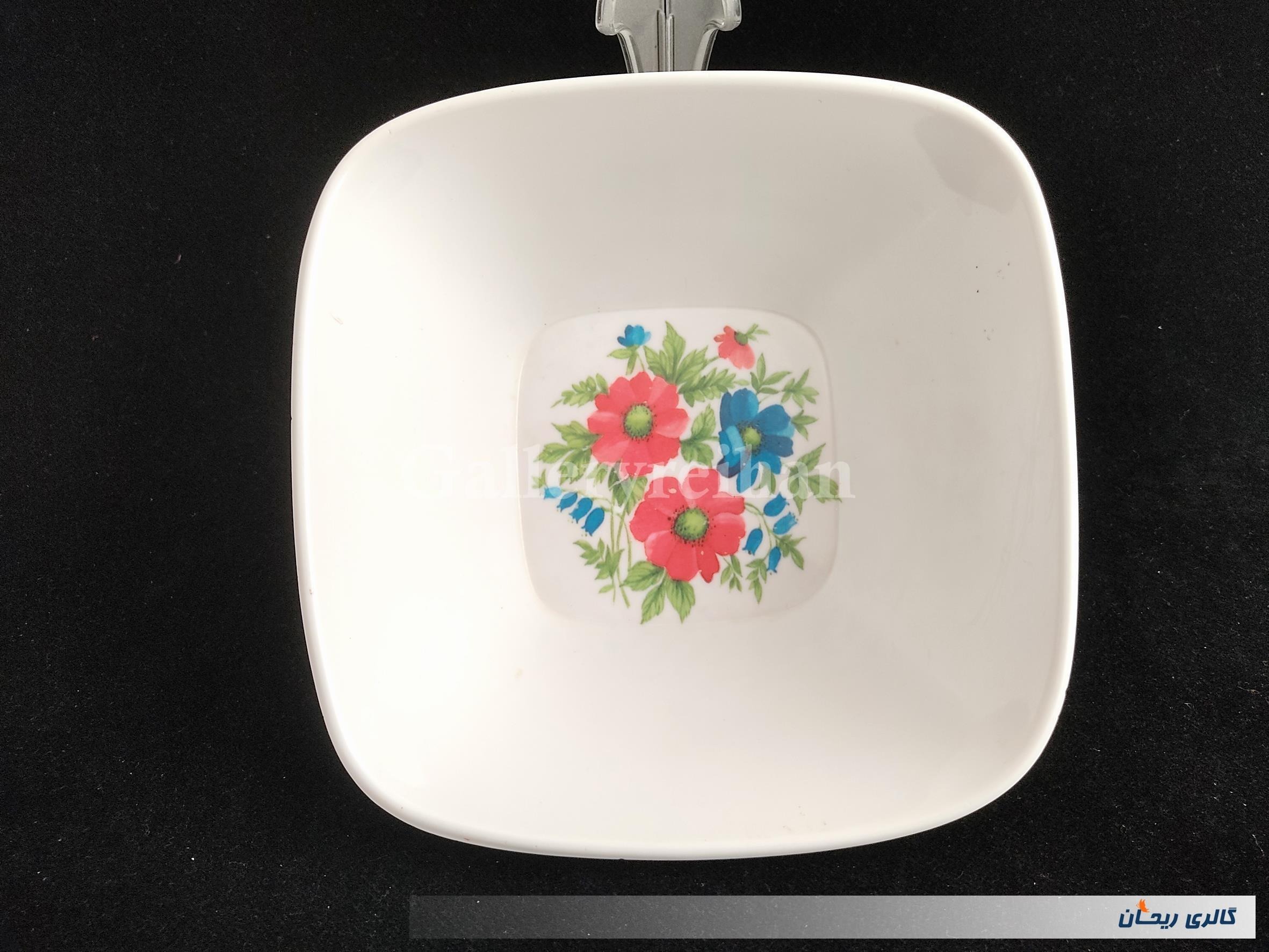 کاسه ملامین قدیمی طرح گل (کد47840)