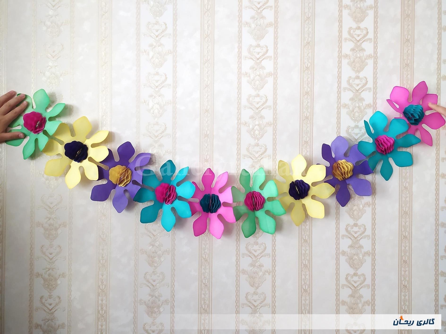 کاغذ کشی ریسه تزئین تولد نوستالژی دهه 60 (کد47006)