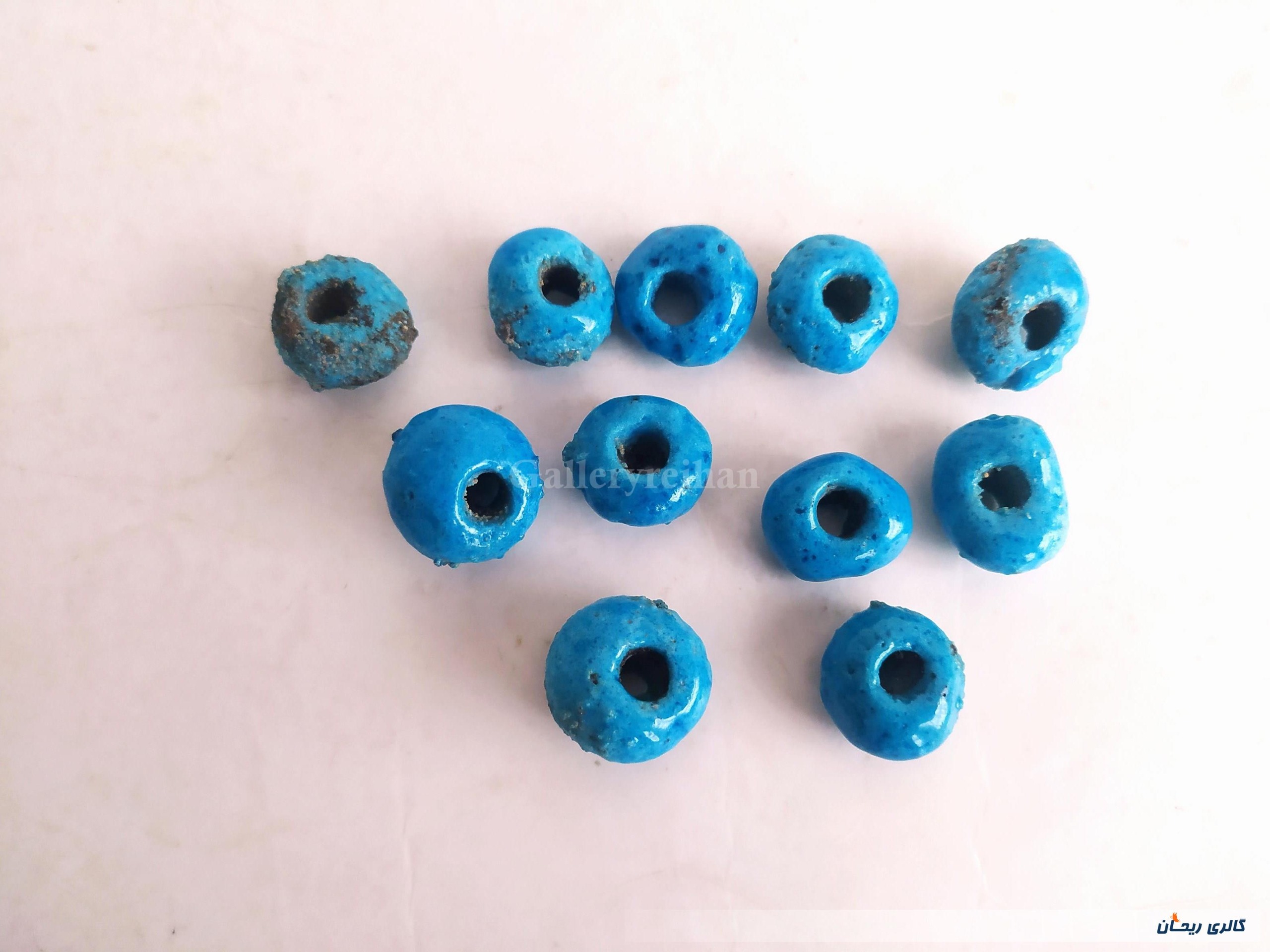 11 عدد خرمهره فیروزه ای ایرانی (کد47432)