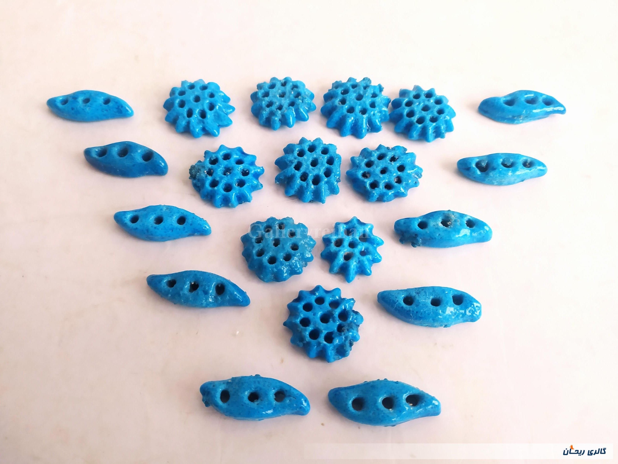 20 عدد خرمهره فیروزه ای ایرانی (کد47426)