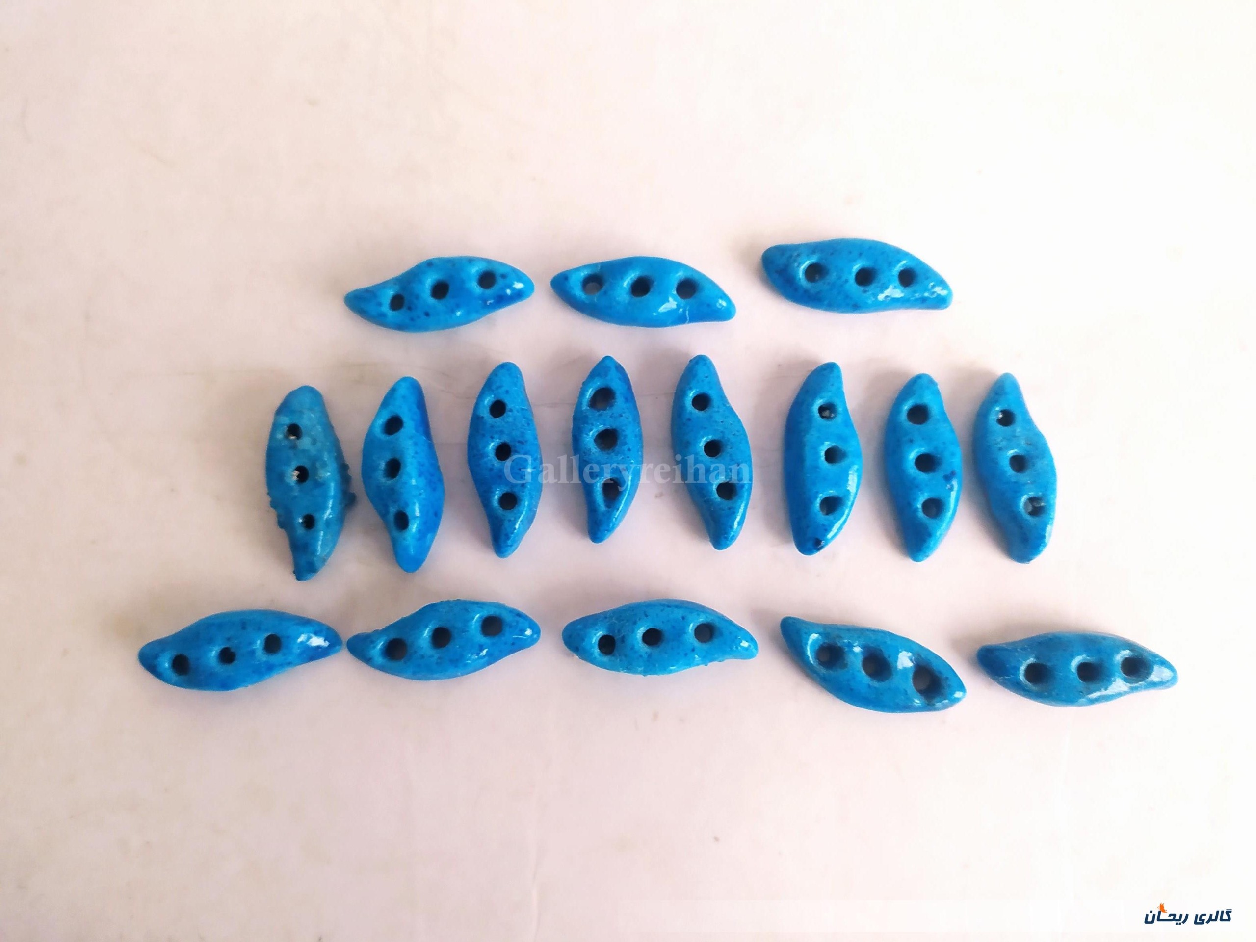 16 عدد خرمهره فیروزه ای ایرانی (کد47431)