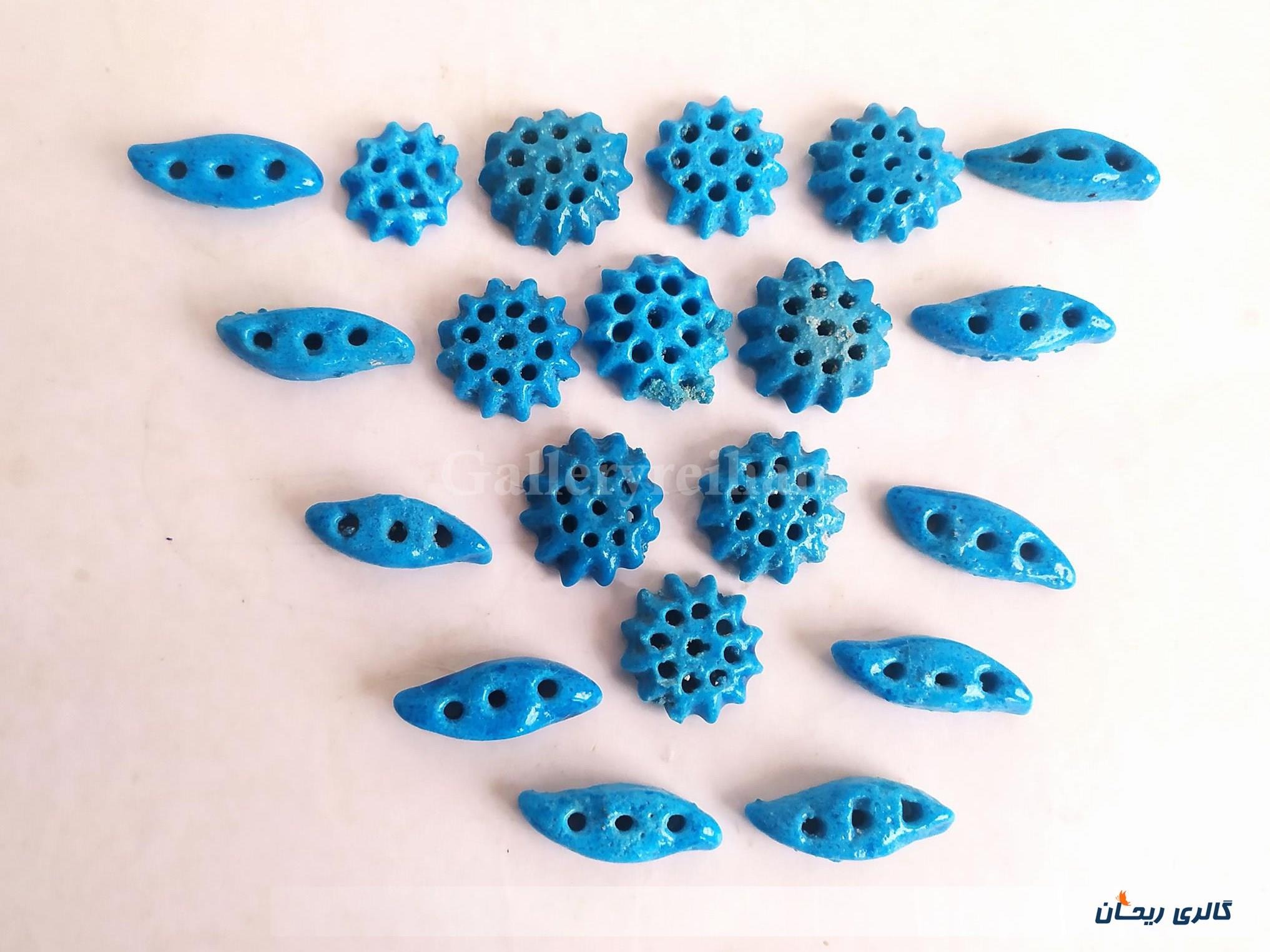 20 عدد خرمهره فیروزه ای ایرانی (کد47427)