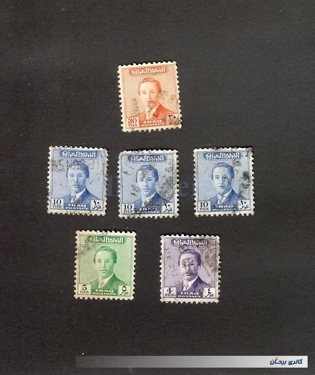 6عدد تمبر قدیمی و کمیاب کشور عراق (20323)