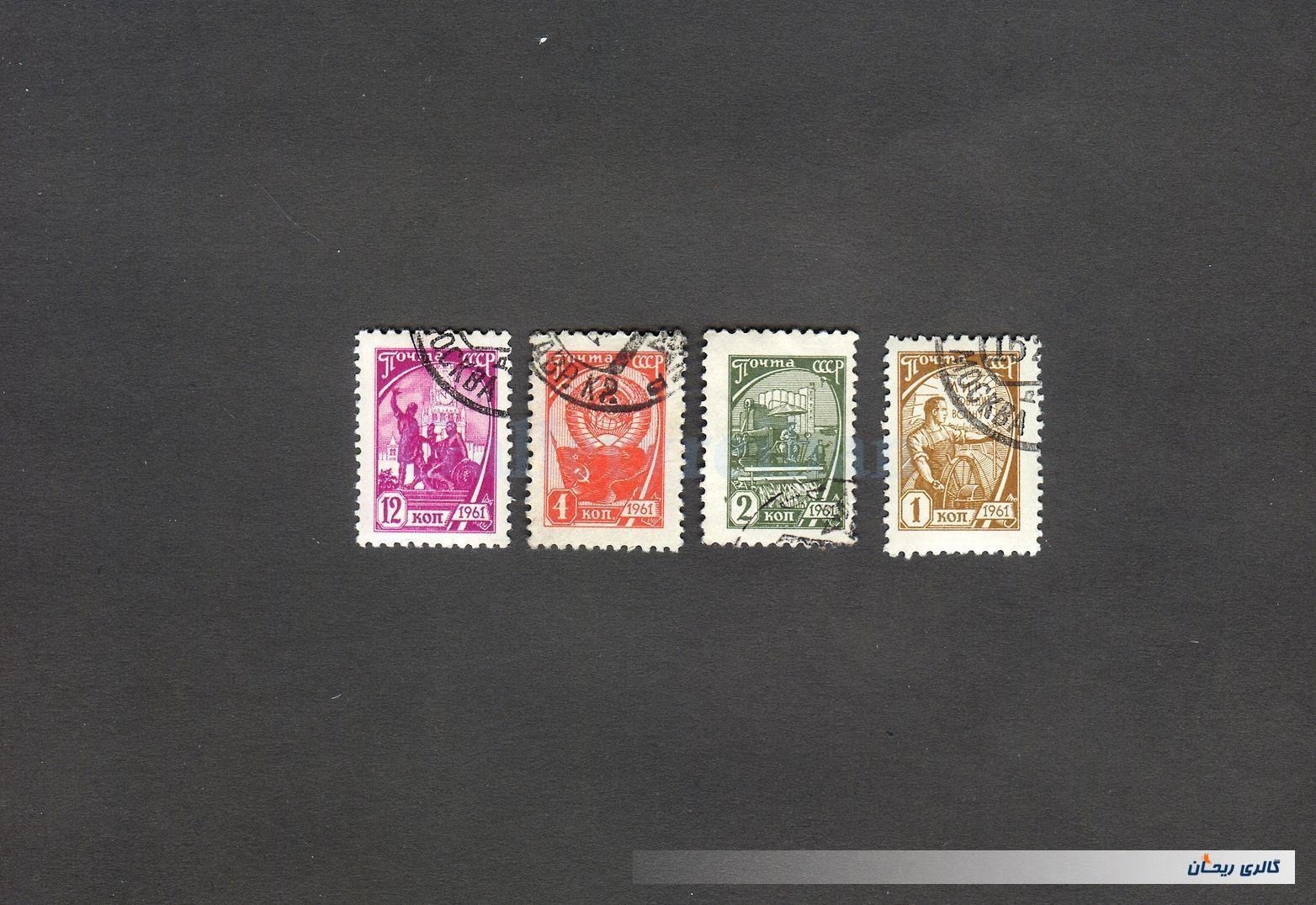 4عدد تمبر قدیمی و کمیاب کشور روسیه (20361)