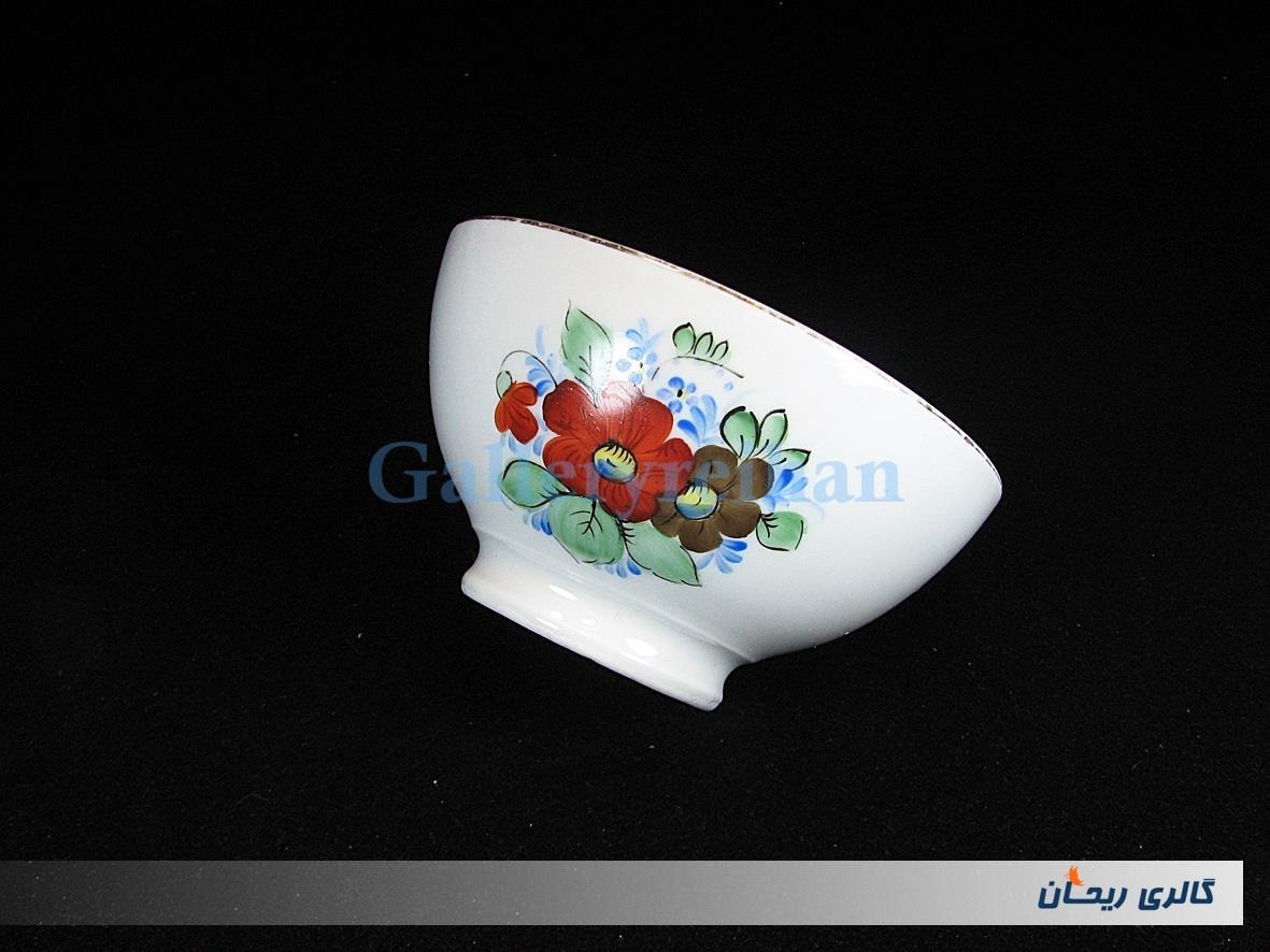 کاسه روسی نقاشی دست قدیمی و زیبا طرح گل (کد2470)