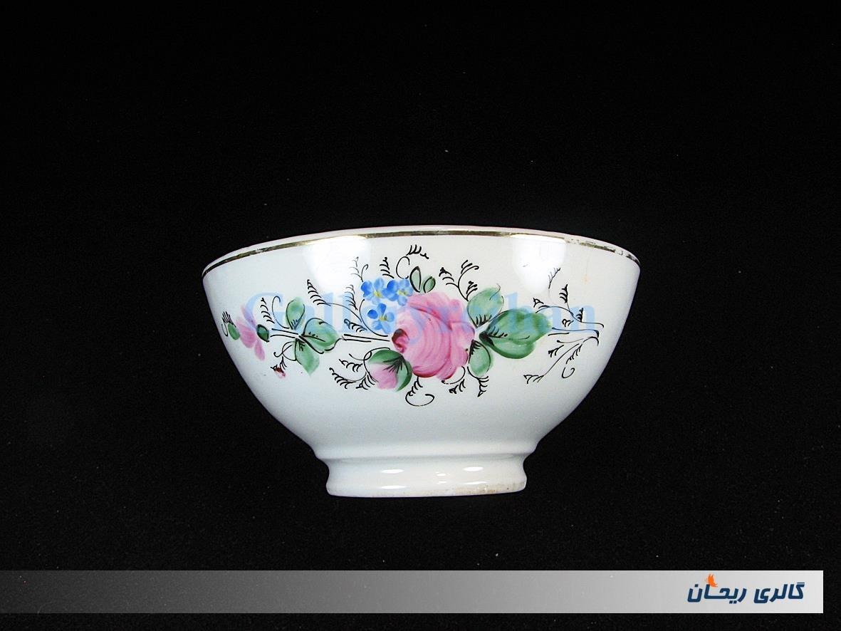کاسه روسی نقاشی دست قدیمی و زیبا طرح گل (کد1106)