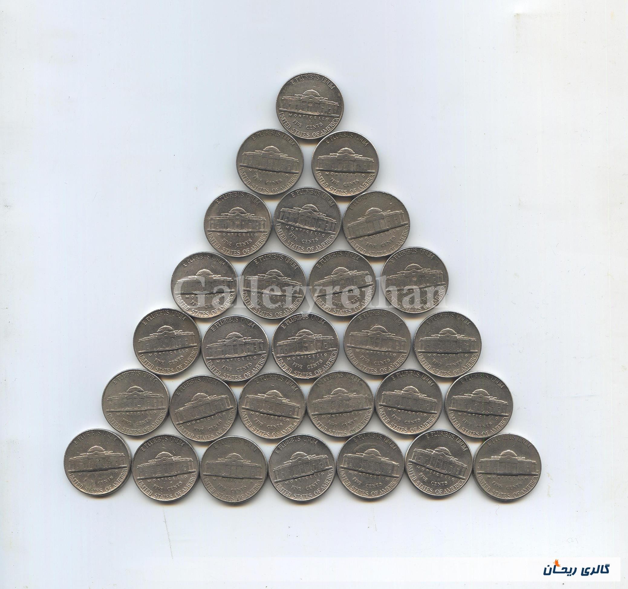 28 عدد سکه 5 سنت 1978 الی 2003 آمریکا (کد35456)