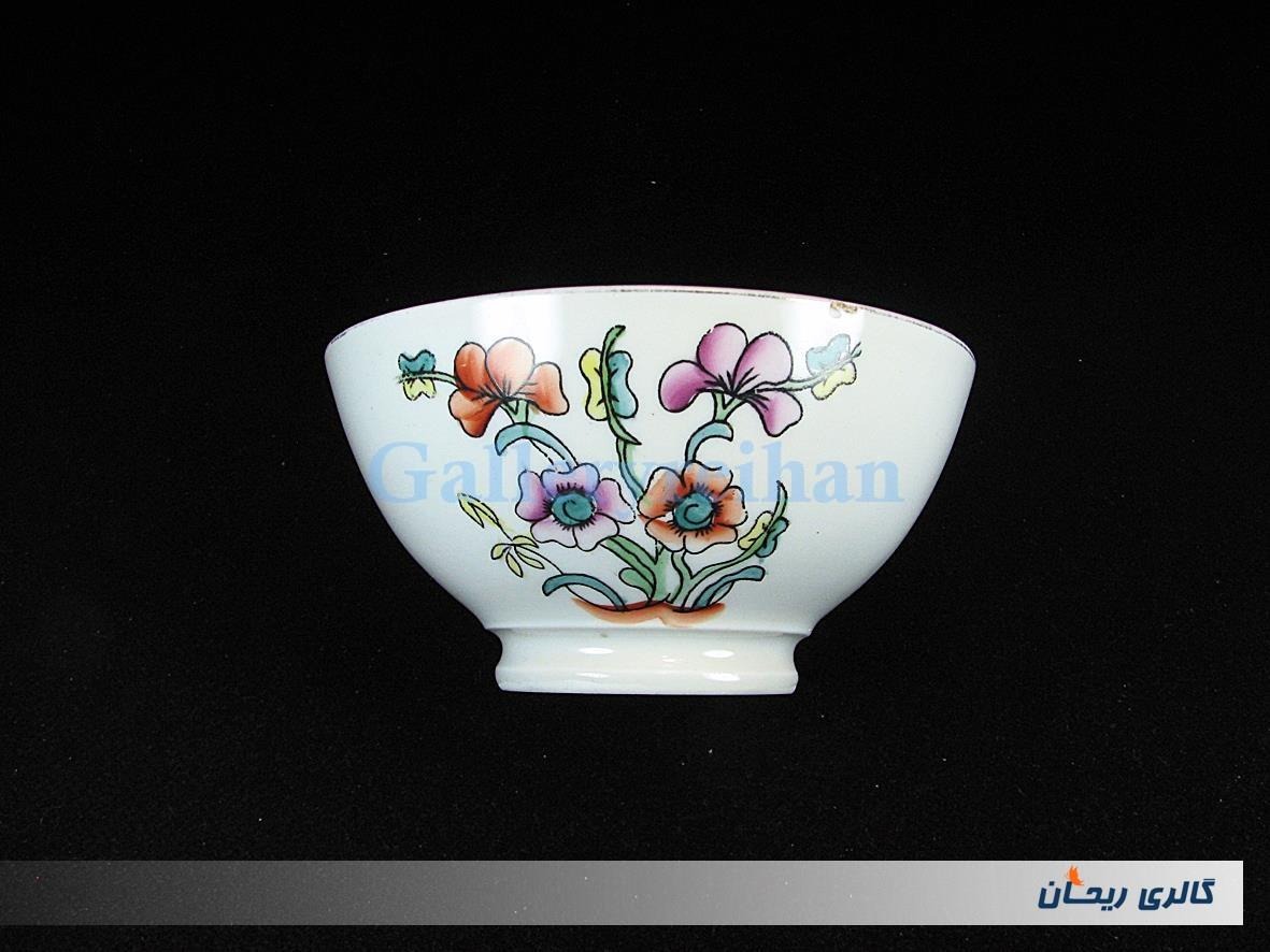 کاسه روسی نقاشی دست قدیمی و زیبا طرح گل (کد2373)
