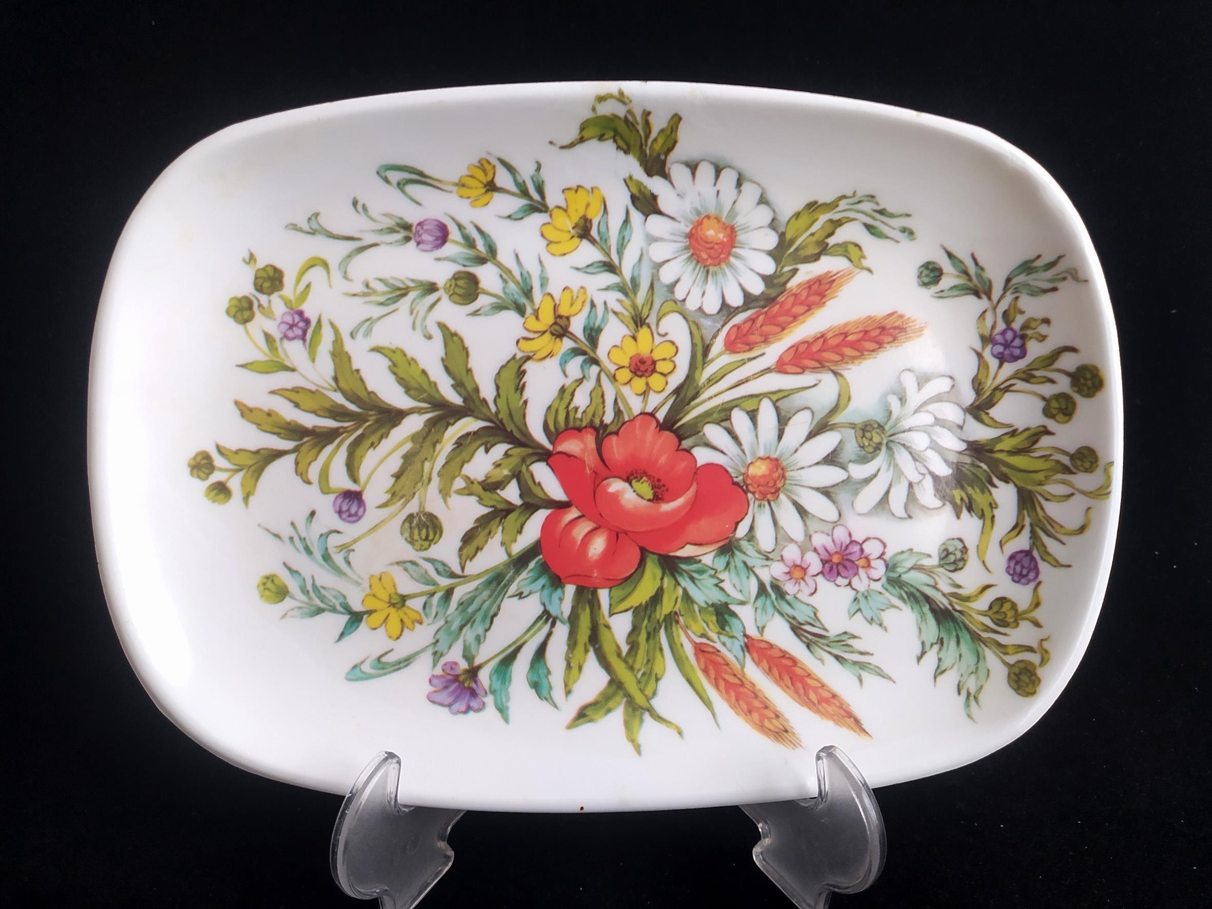 دیس قدیمی ملامین طرح گل (کد47379)