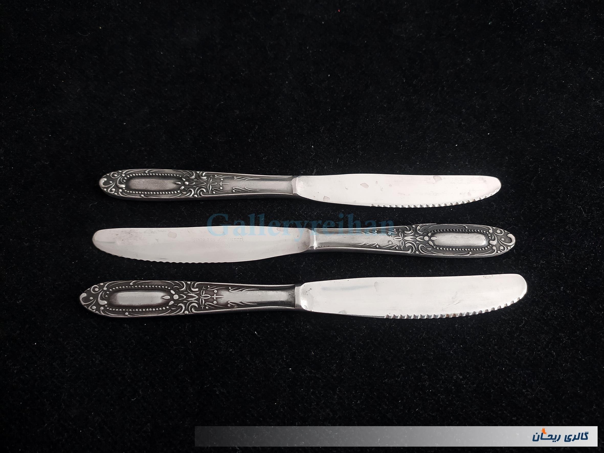 3عدد چاقوی قدیمی STAINLESS با طرح زیبا (47972)
