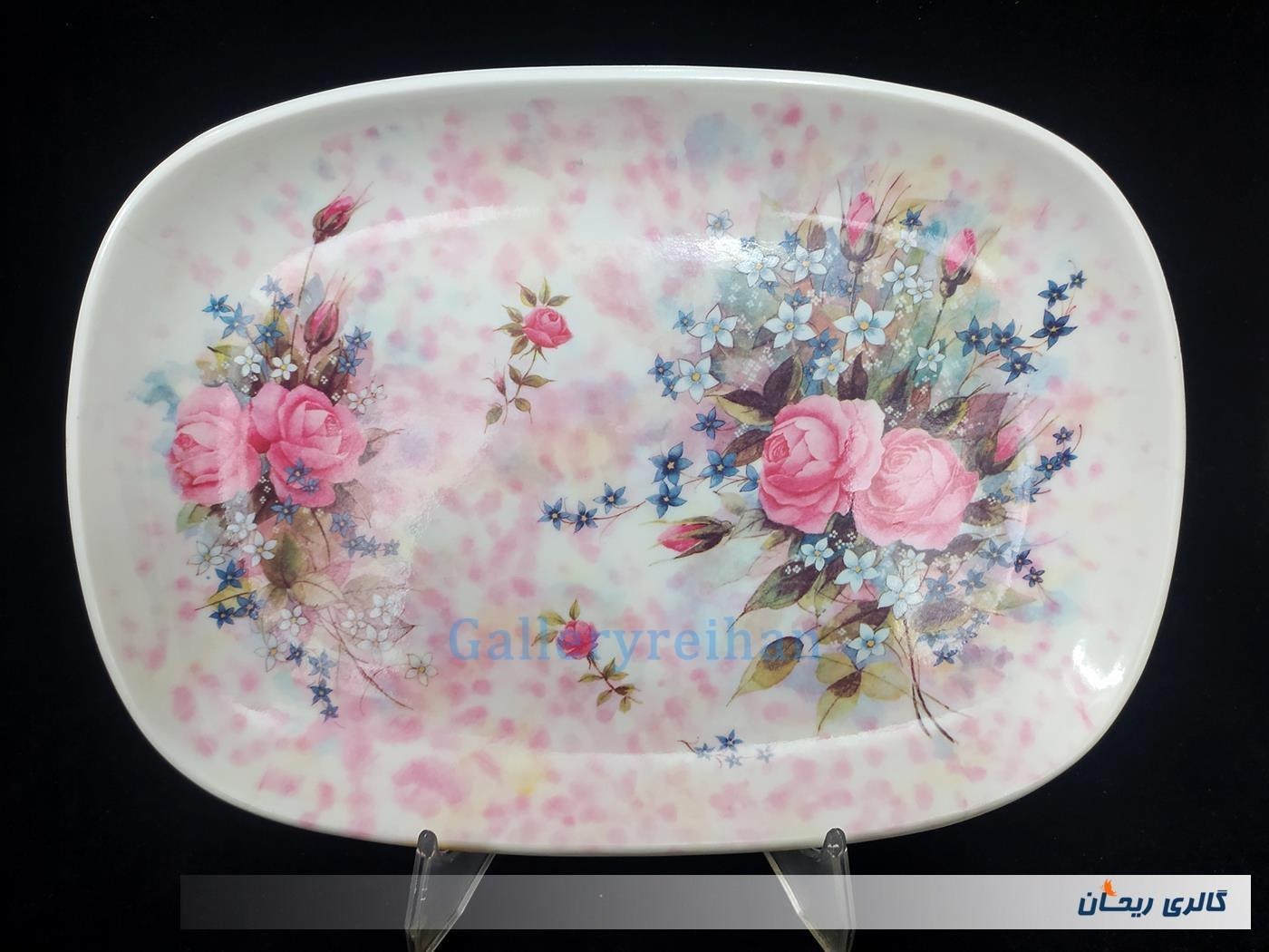 دیس قدیمی ملامین طرح گل سرخ (کد6352)