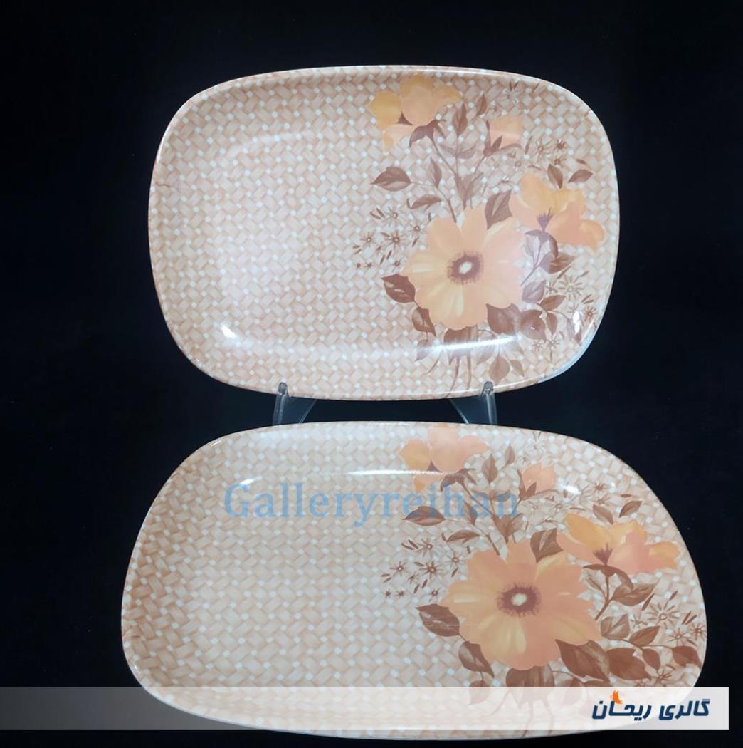 جفت دیس قدیمی ملامین طرح گل (کد2-6341)