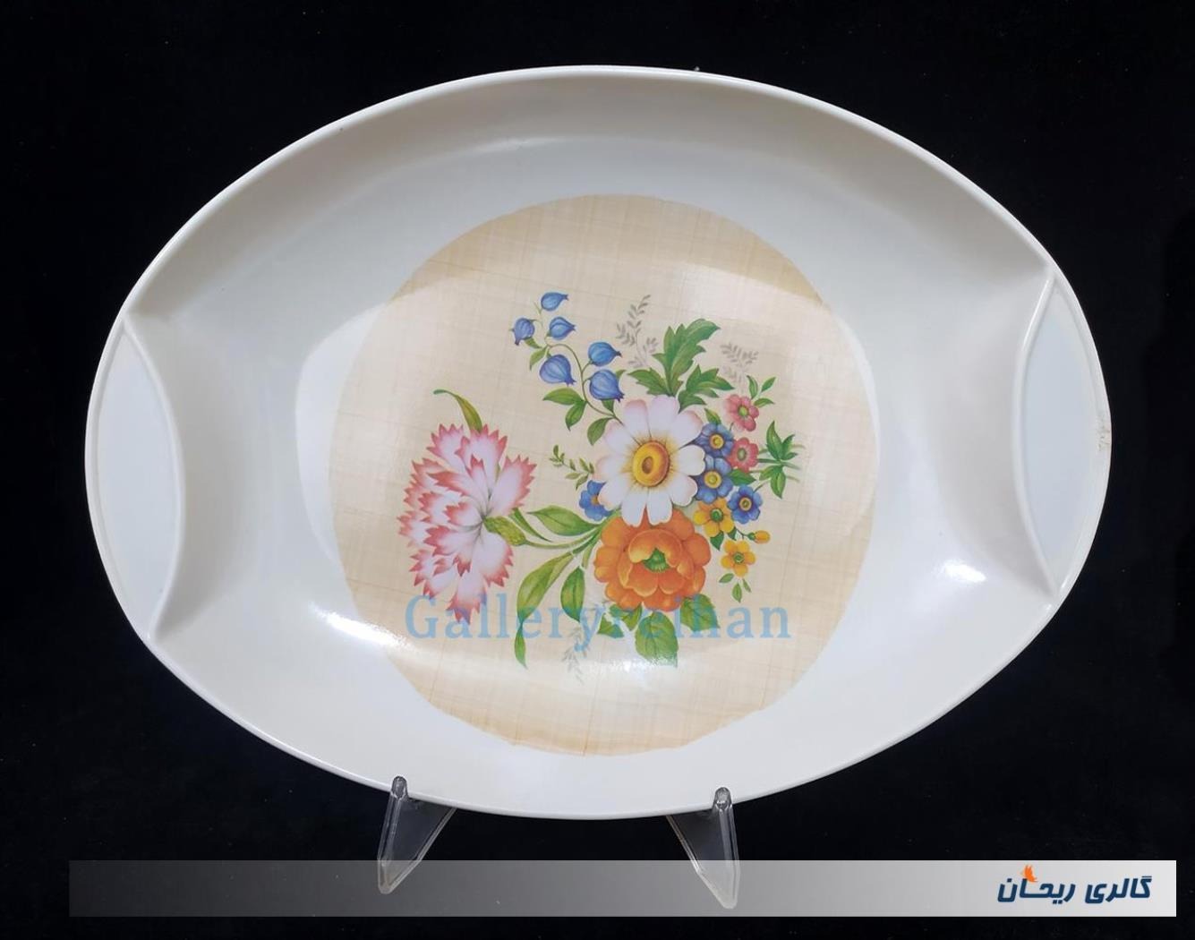 دیس گود قدیمی ملامین طرح گل (کد6374)