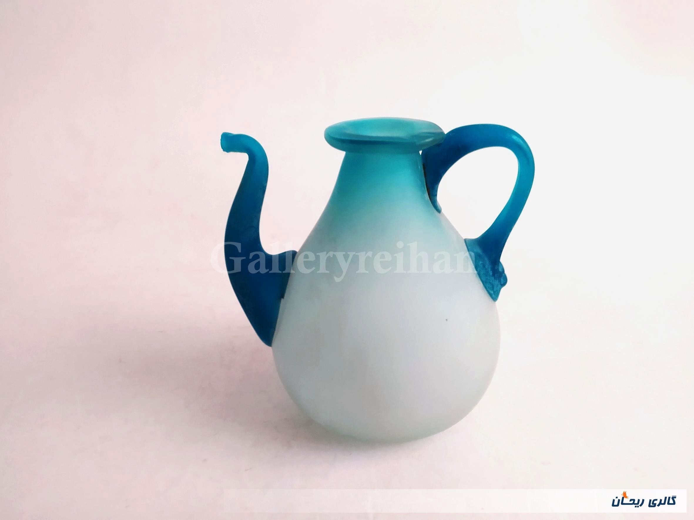 قوری دکوری شیشه ای کاملا دست ساز قدیمی (کد44180)