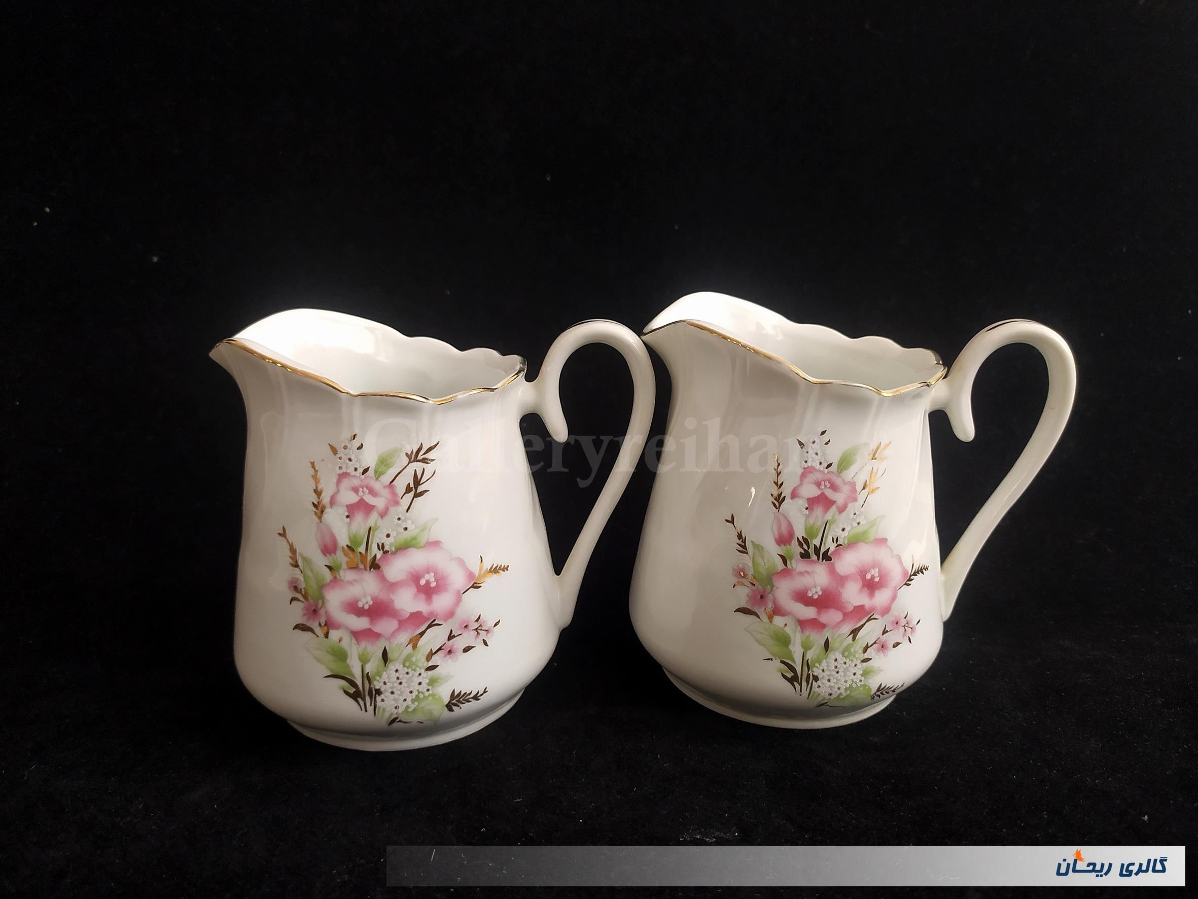 جفت سس خوری یا شکرپاش چینی طرح گل عروس (20-49219)