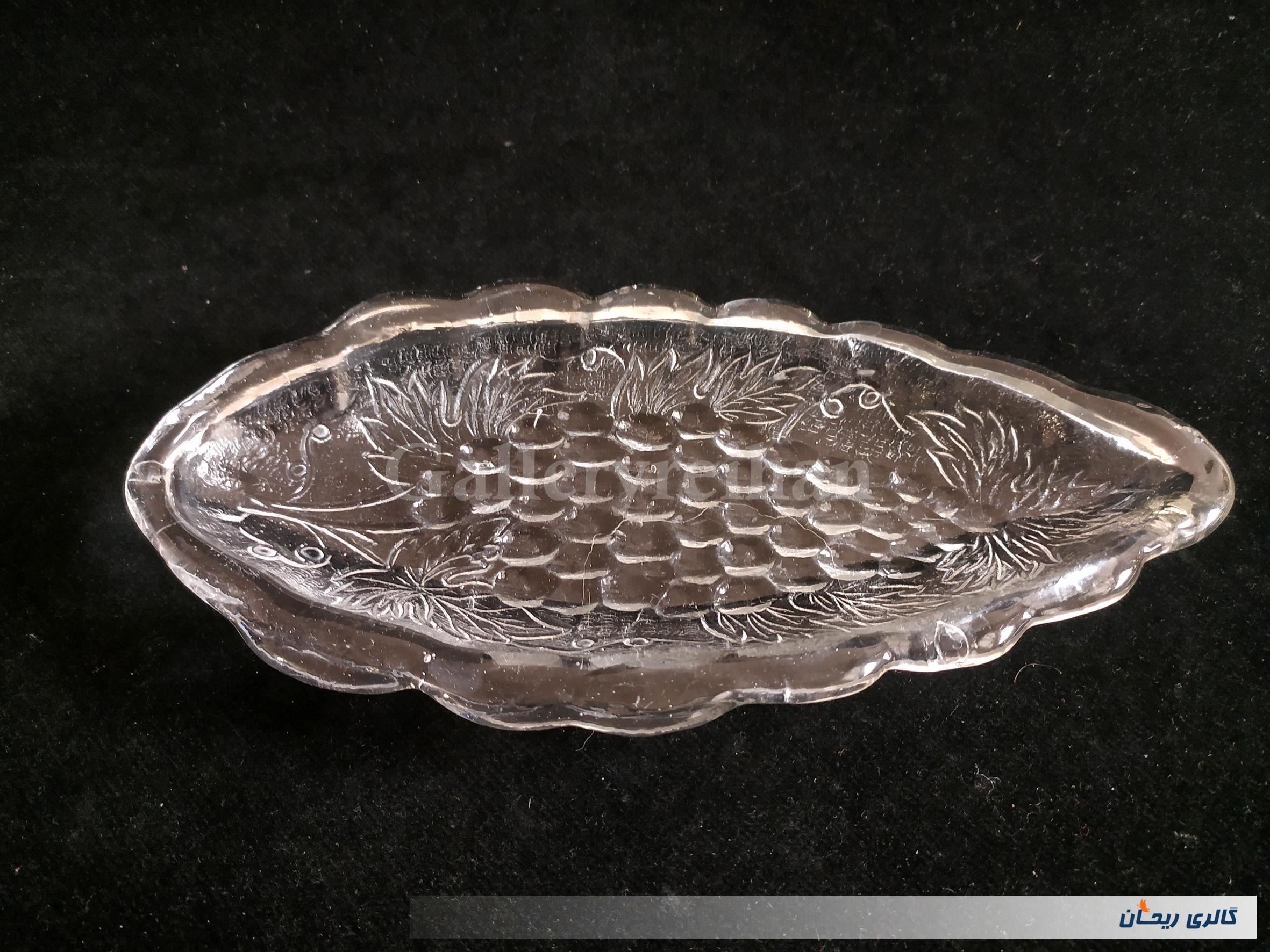 دیس بلوری یا خرما خوری طرح گل انگوری (کد45403)