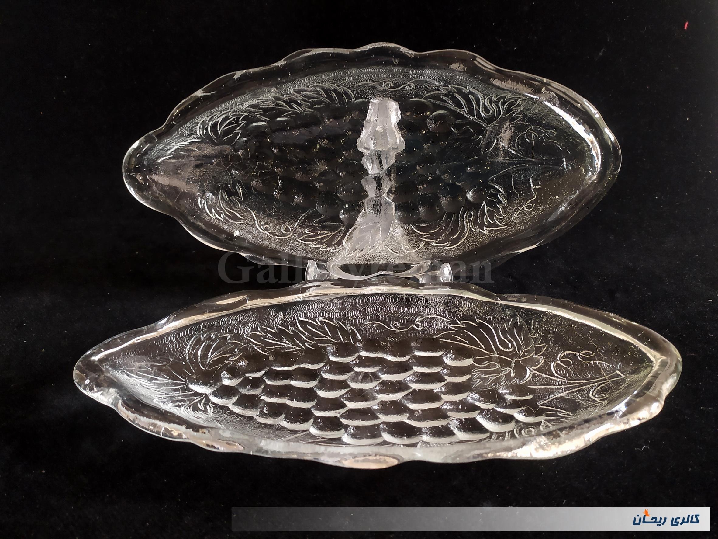 2عدد دیس بلوری یا خرما خوری گل انگوری (کد6-45395)