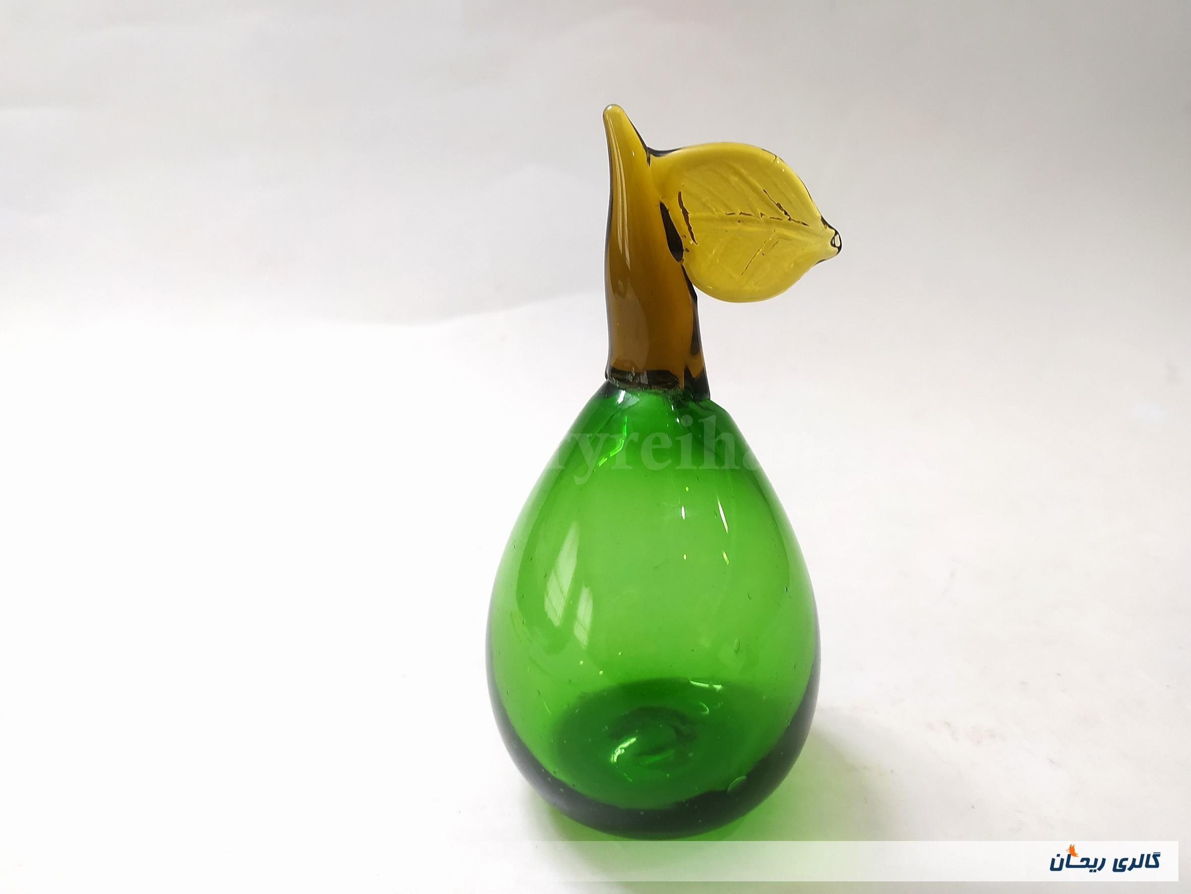 گلابی شیشه ای دست ساز قدیمی بسیار زیبا (کد44378)