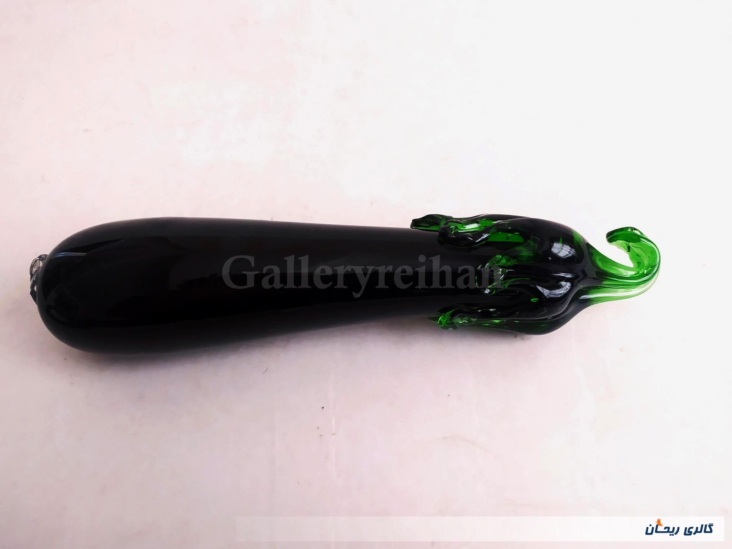 بادمجان شیشه ای دست ساز قدیمی کمیاب (کد45035)