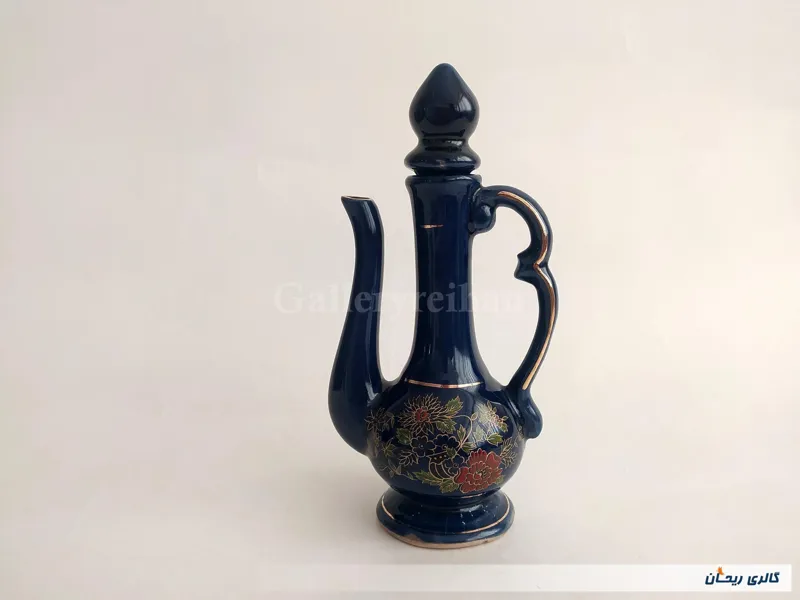 گلابپاش سرامیکی سرمه ای طرح گل (کد50311)
