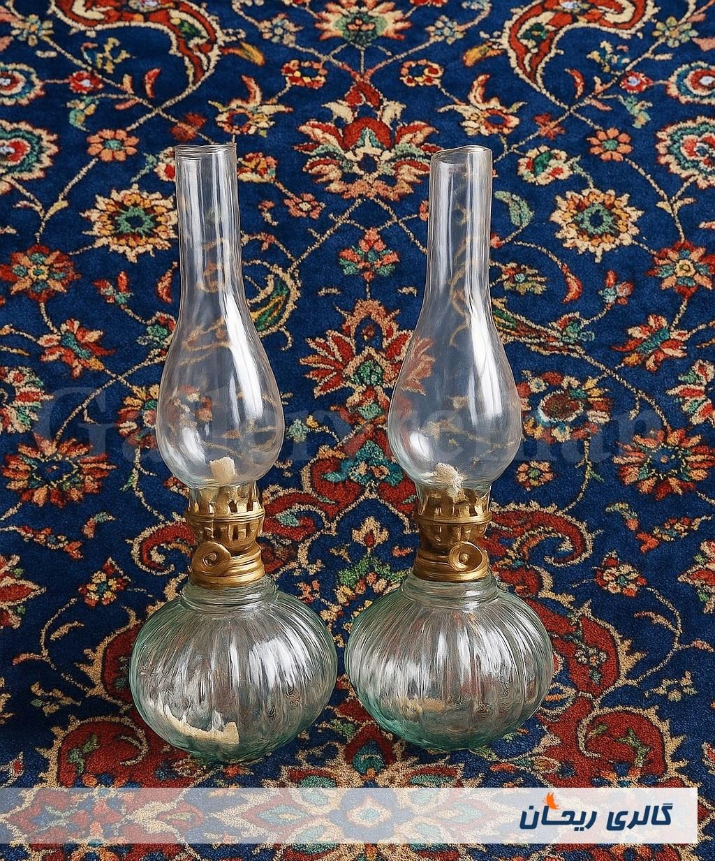 جفت چراغ نفتی نقلی بسیار زیبا (کد7-47656)
