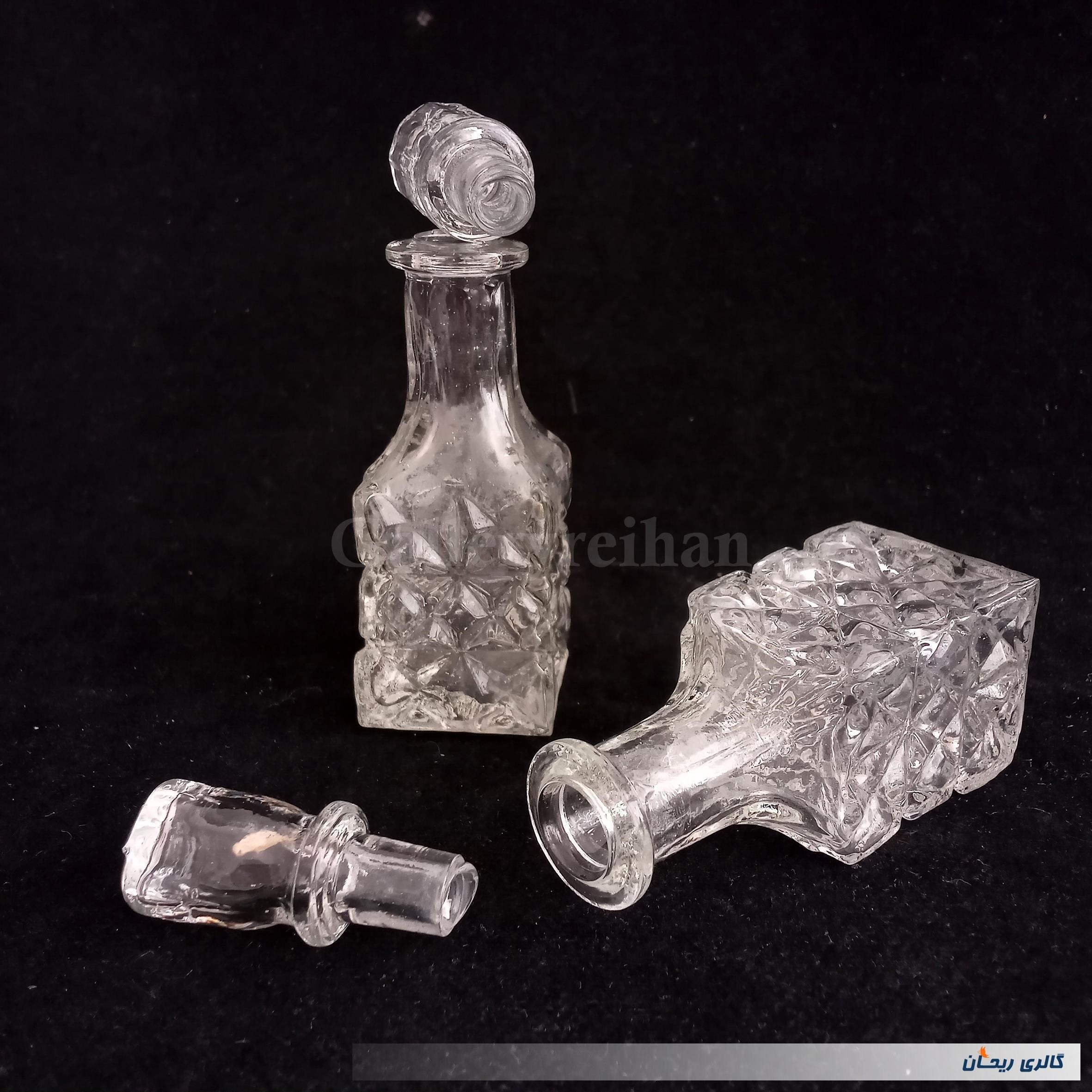 جفت آبلیموخوری بلوری قدیمی کوچک زیبا (کد3-51392)