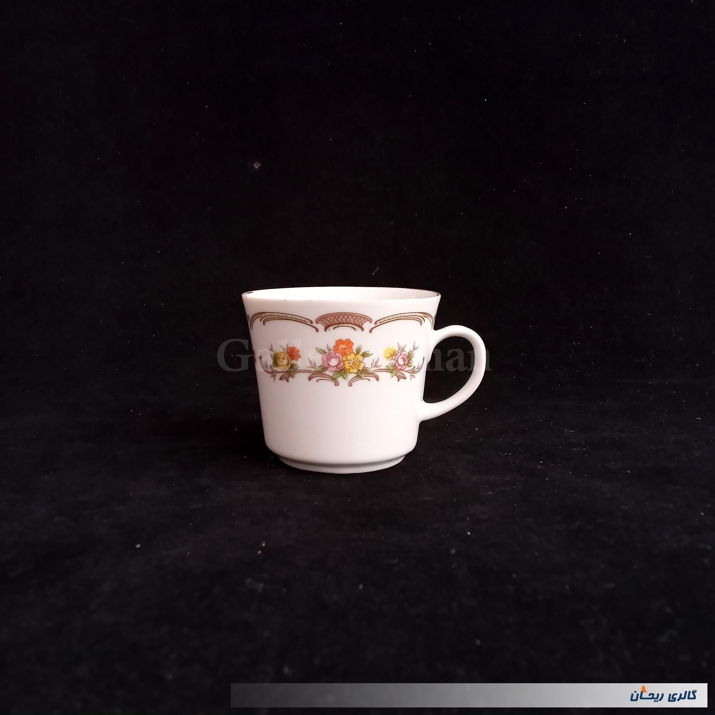 فنجان چینی قدیمی طرح زیبا گل (کد51417)