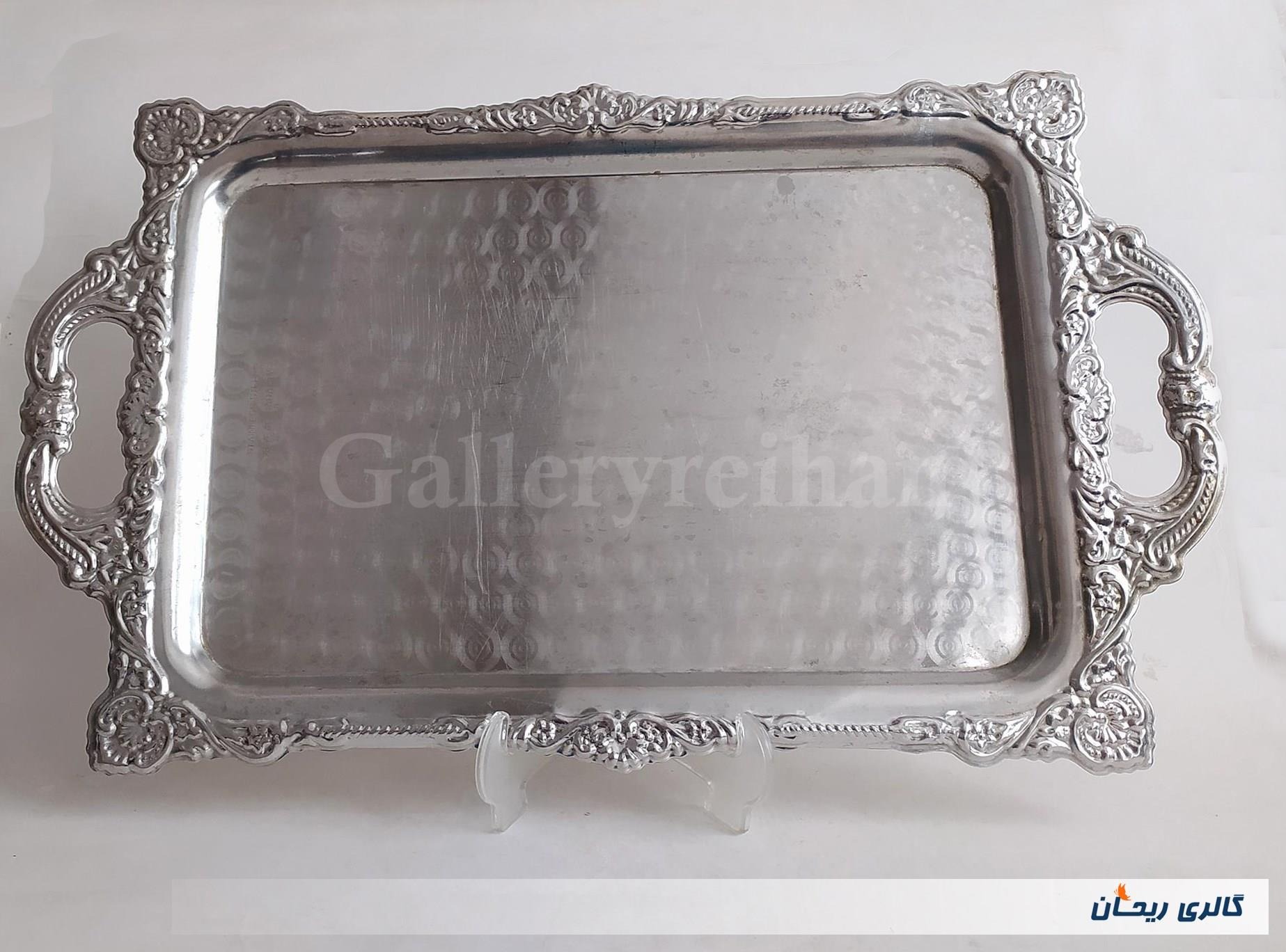 سینی استیل قدیمی زیبا سایز بزرگ (کد45923)