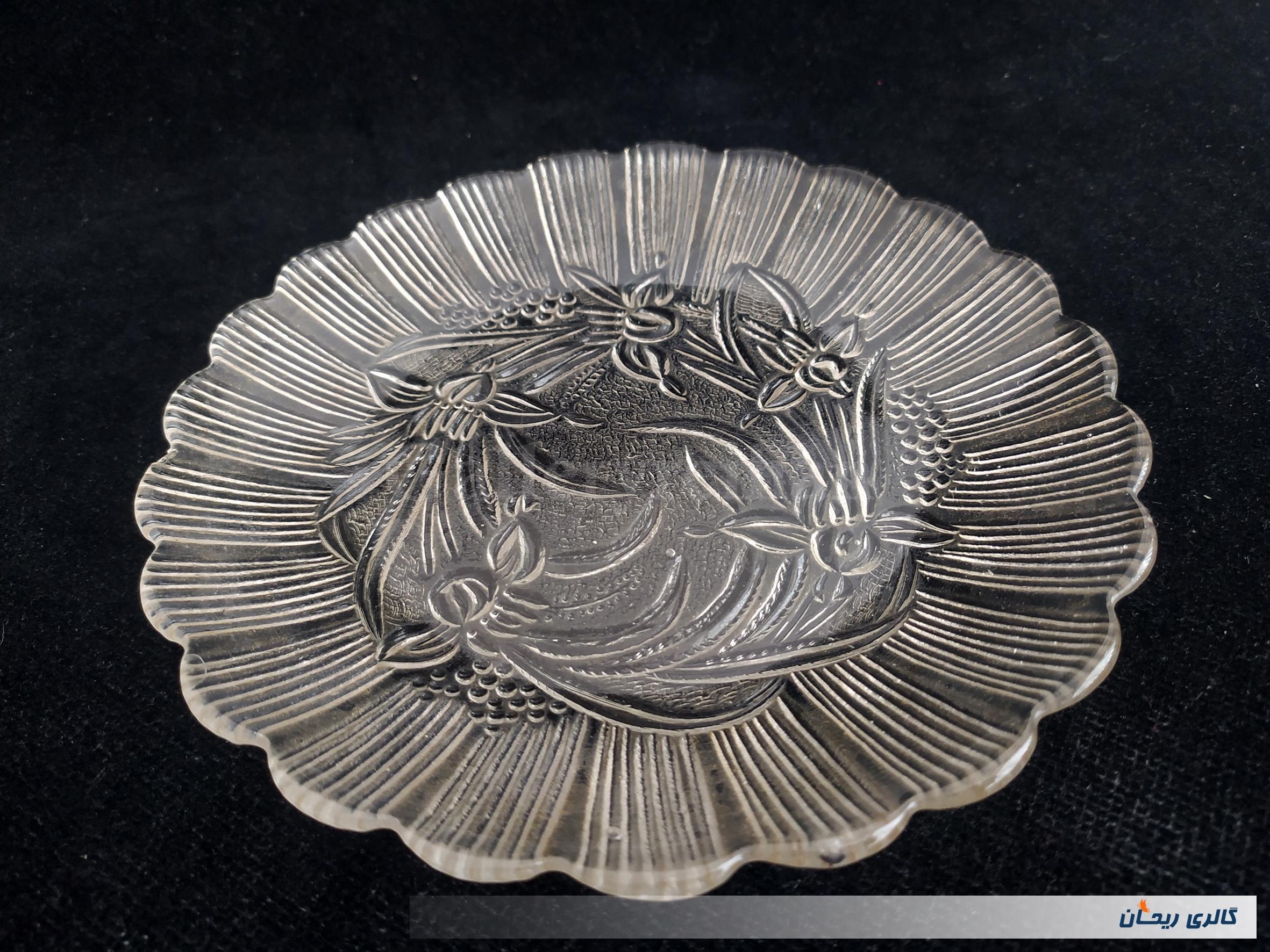 پیش دستی بلور قدیمی طرح زیبا (کد51611)