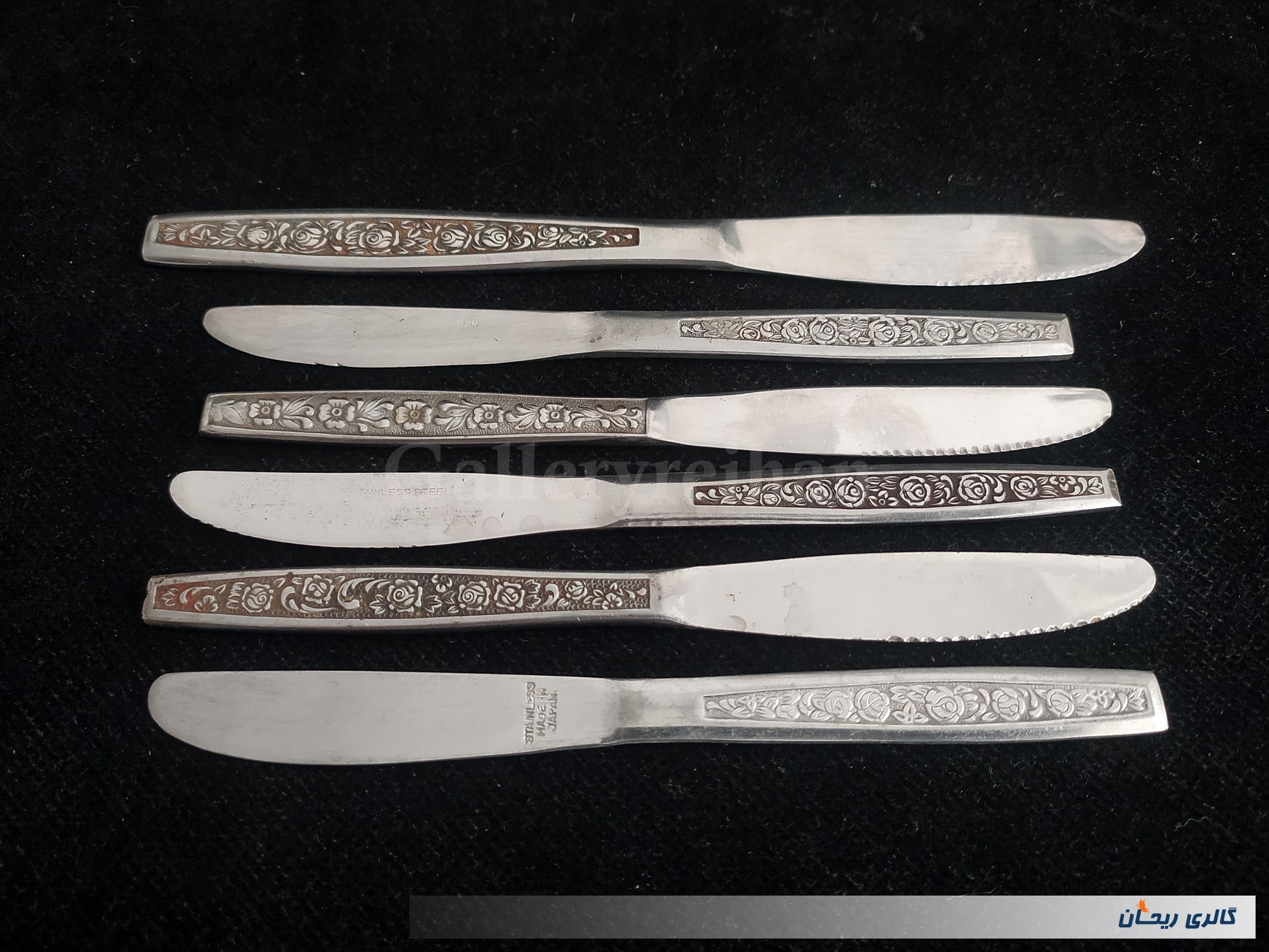 6 عدد چاقوی قدیمی طرح گل سایز مختلف (کد51168)