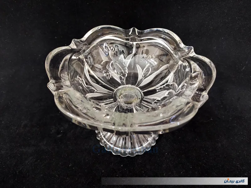 شکلات خوری پایه دار ضخیم طرح گل زنبق (کد 25425)