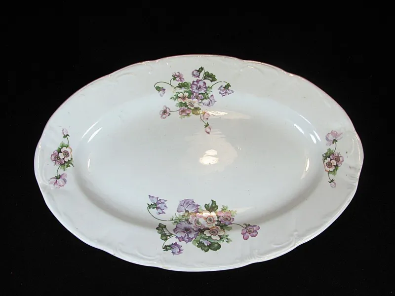 دیس سرامیکی روسی قدیمی گلدار کمیاب (کد 17510)