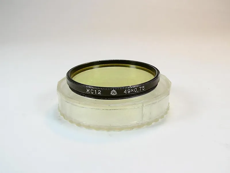 فیلتر رنگ زرد 49mm ساخت کشور روسیه ( کد 12535)