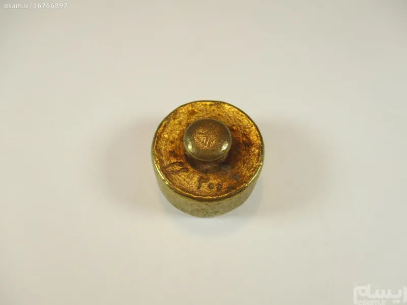 وزنه برنجی قدیمی200گرم مهر شیر تاریخ 1314 (کد9898)