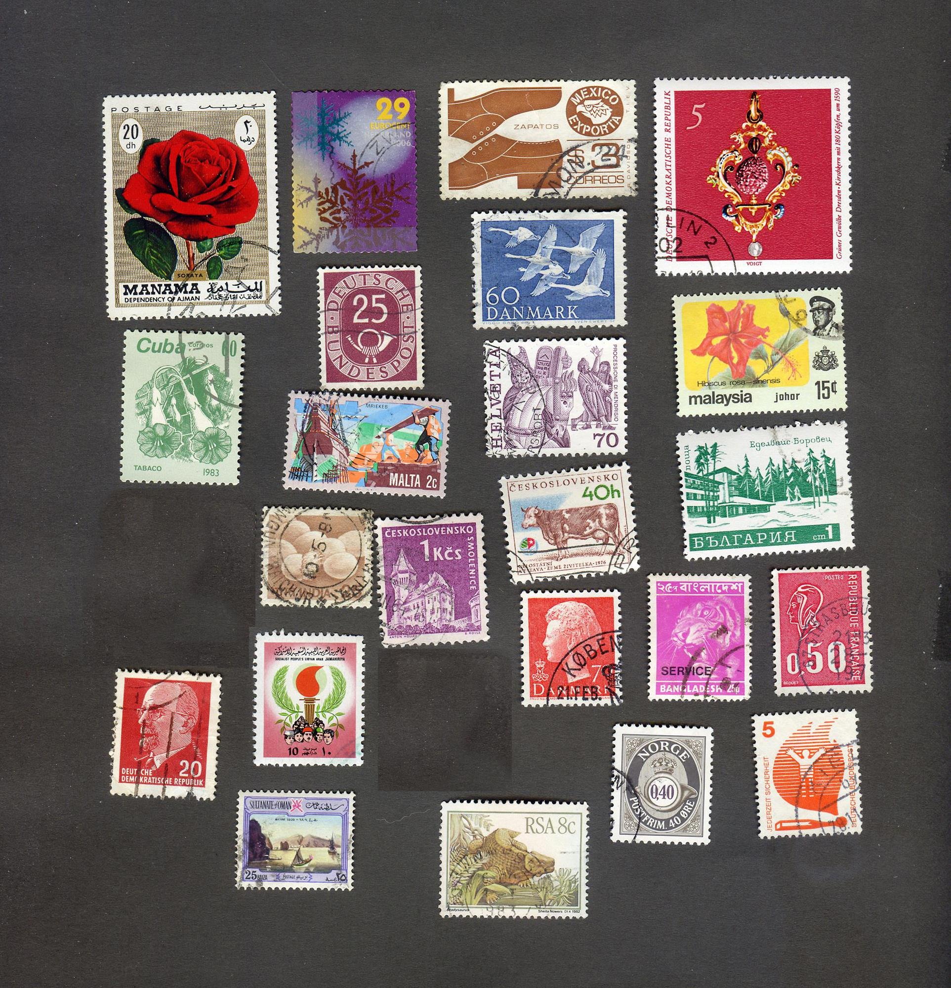 23 عدد تمبر از کشور مختلف خارجی (کد 20370)
