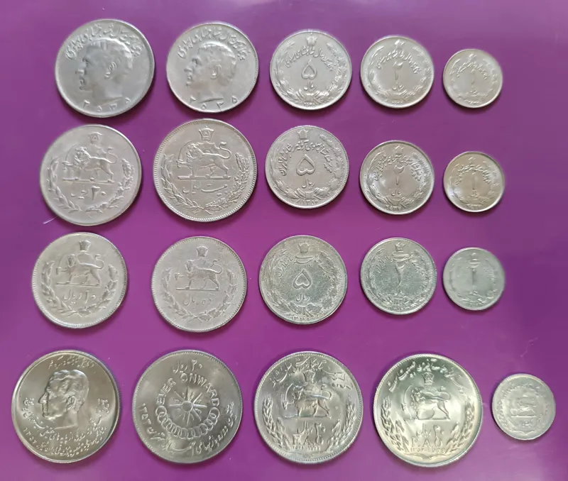 20 عدد سکه نیکل بدون تکرار شاهی