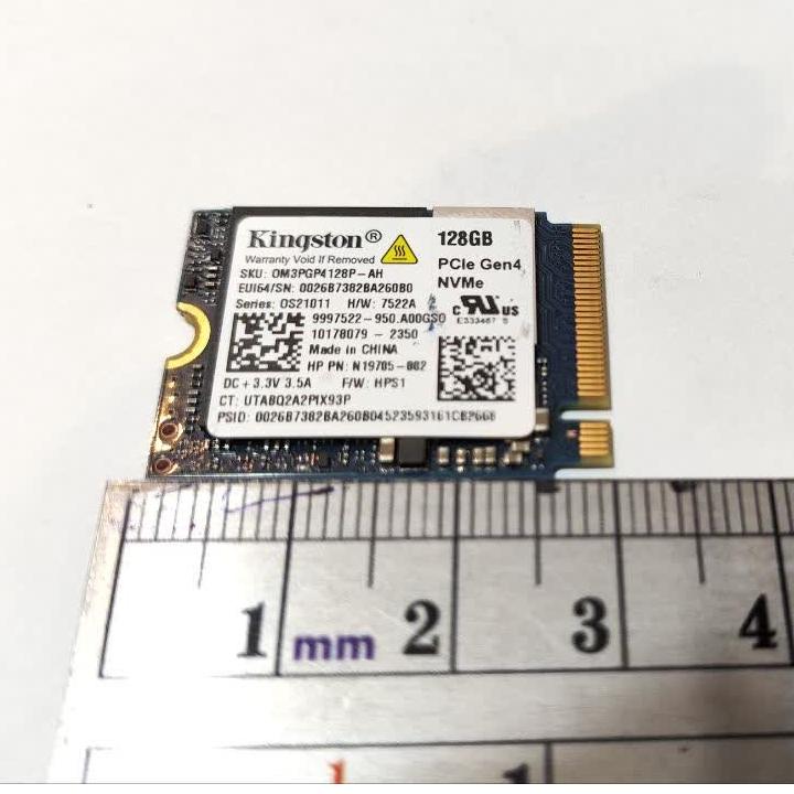 SSD سایز 2230 ظرفیت 128 گیگ Gen 4 برند kingStone