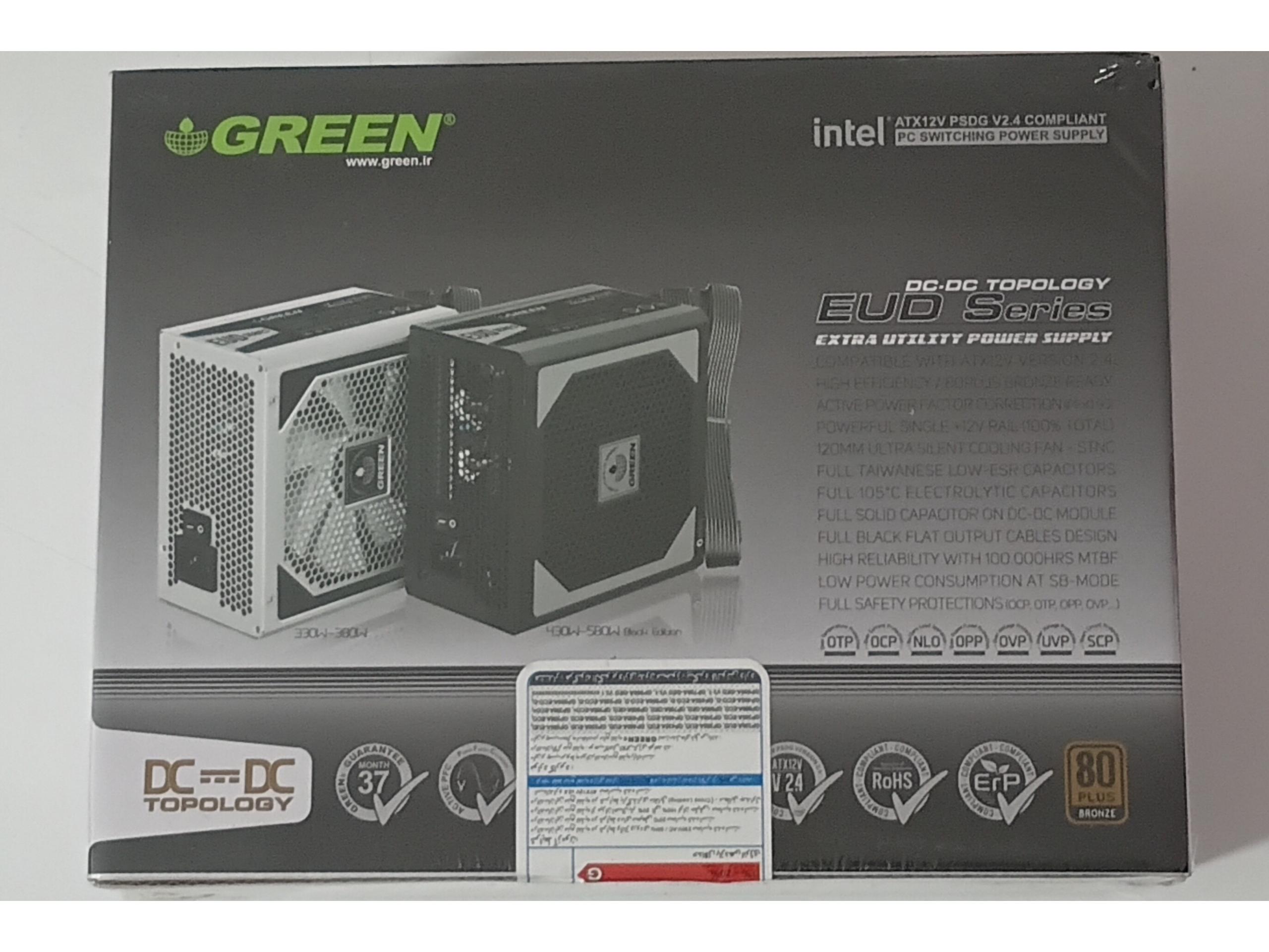 منبع تغذیه (پاور) Green GP430A-EUD