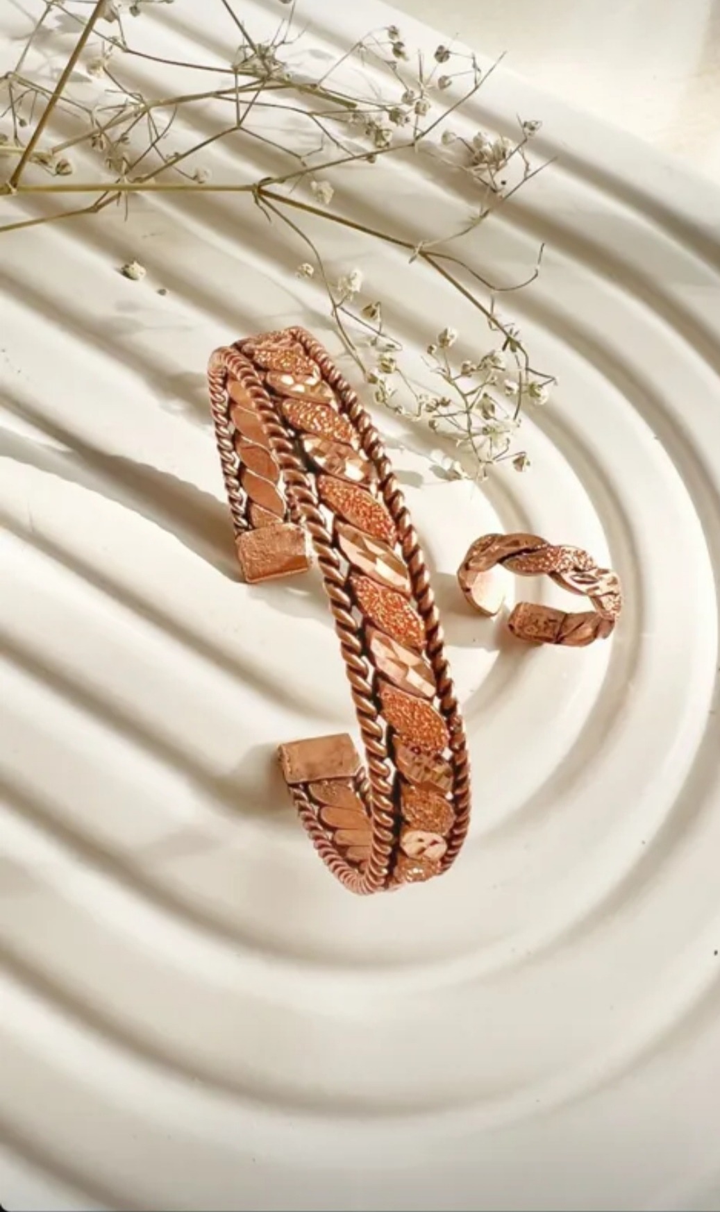 دستبند و انگشتر مسی کد 19