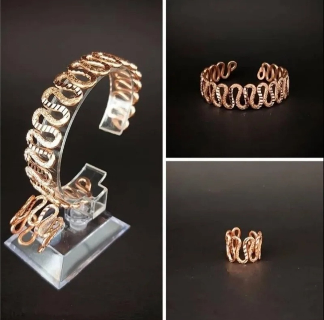 نیم ست مسی مدل مارپیچ فنری