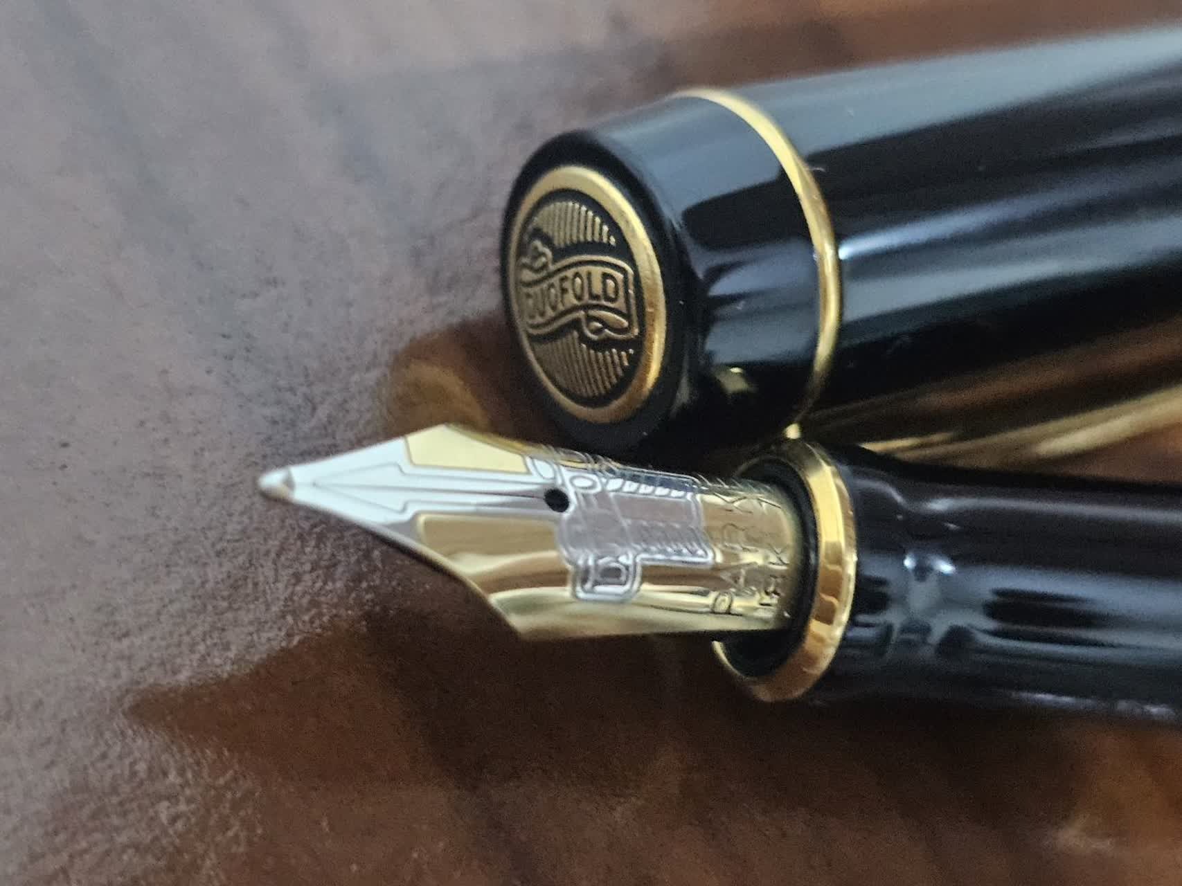 خودنویس دوفولد پارکر بانوک طلای 18