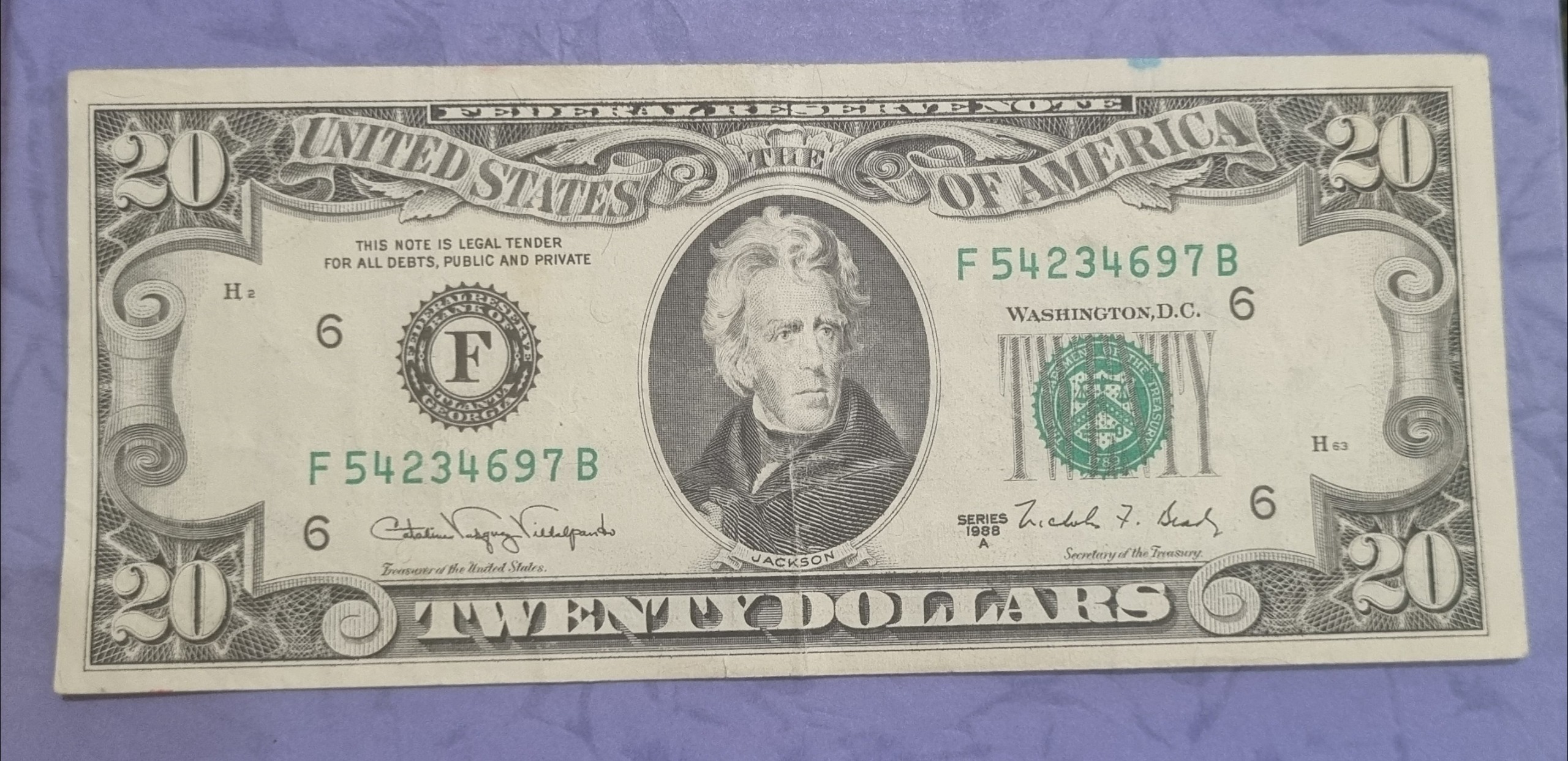 اسکناس 20 دلاری سری 1988