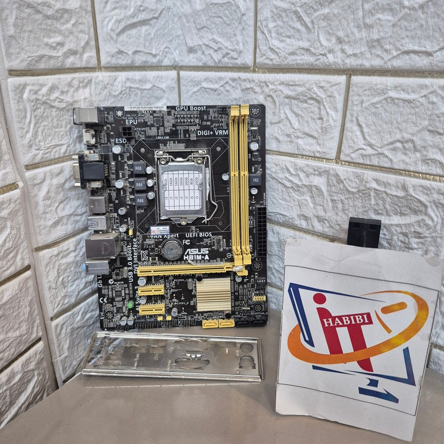 مادربرد ASUS H81M-A همراه با پنل کاملا سالم