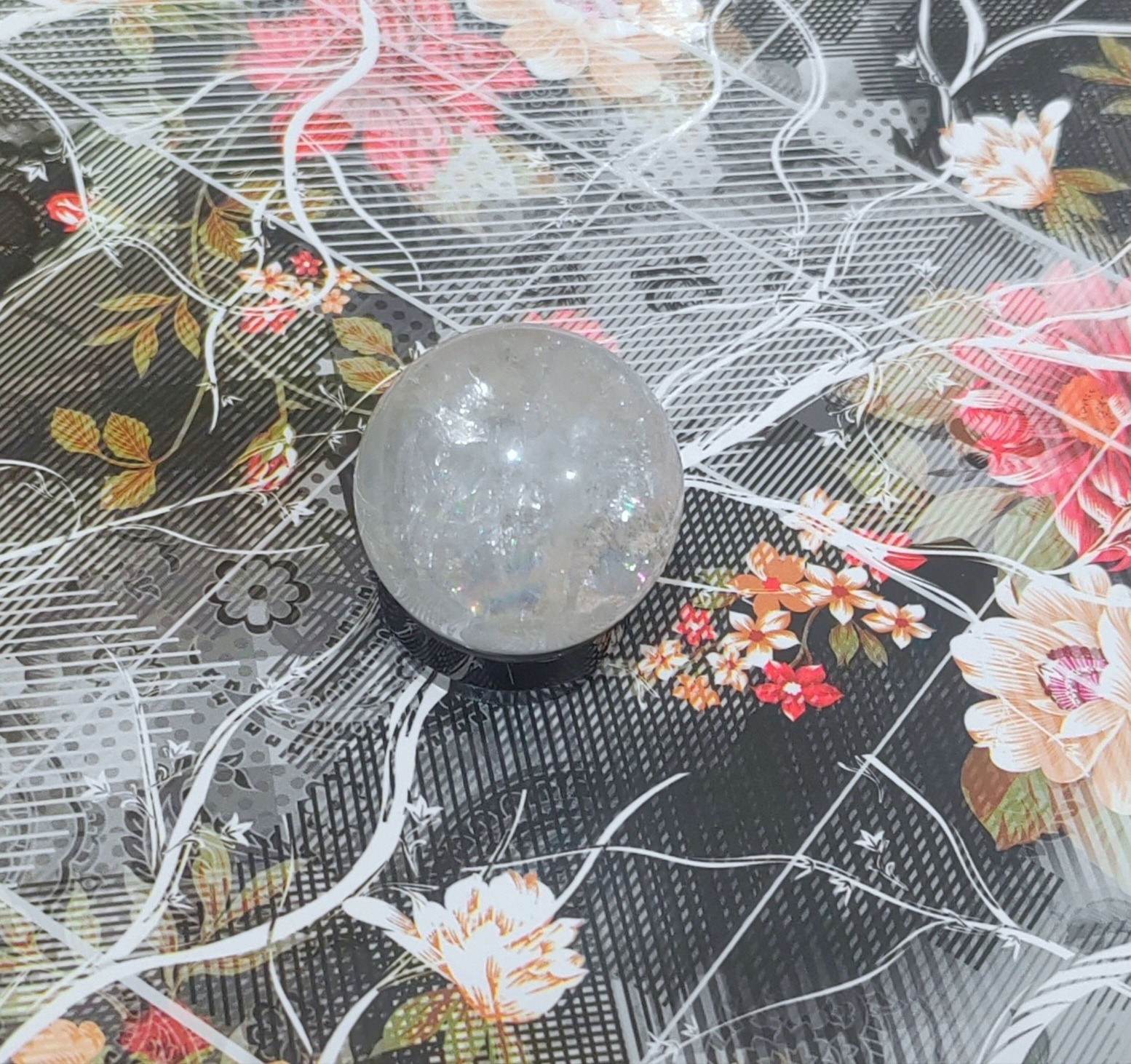 گوی سنگ کریستال کوارتز معدنی کد 1